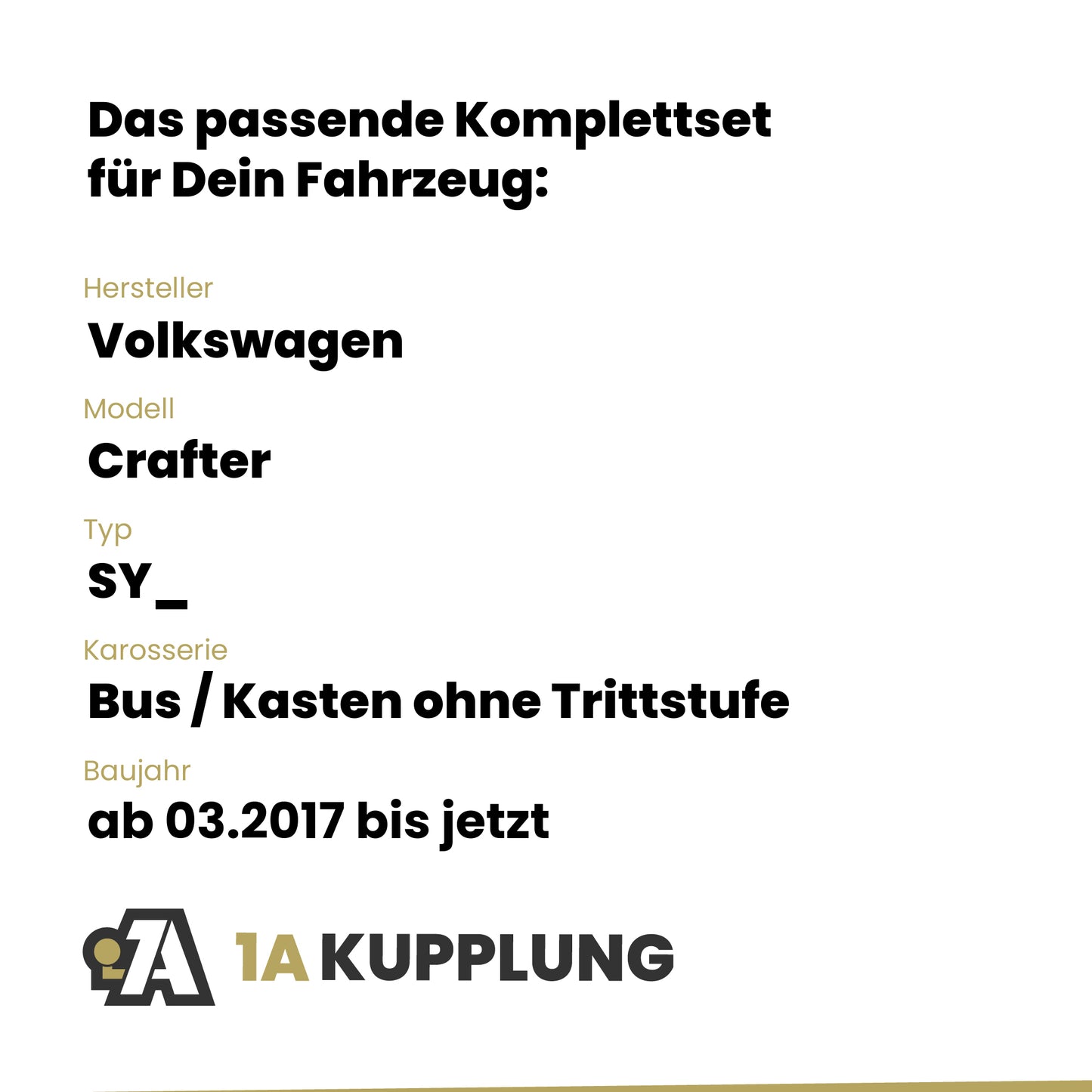 VW Crafter Bus / Kasten ohne Trittstufe ab 03.2017 SY_ BRiNK Anhängerkupplung mit JAEGER Elektrosatz