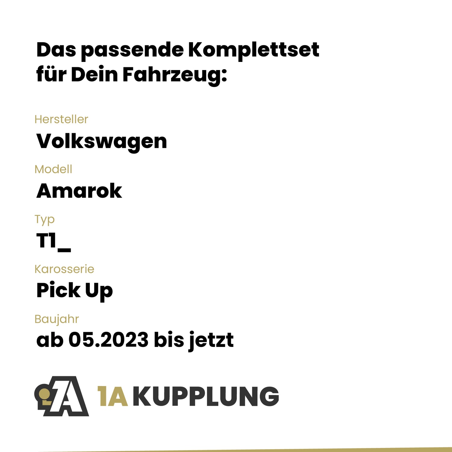 VW Amarok Pick Up ab 05.2023 T1_ BRiNK Anhängerkupplung mit JAEGER Elektrosatz