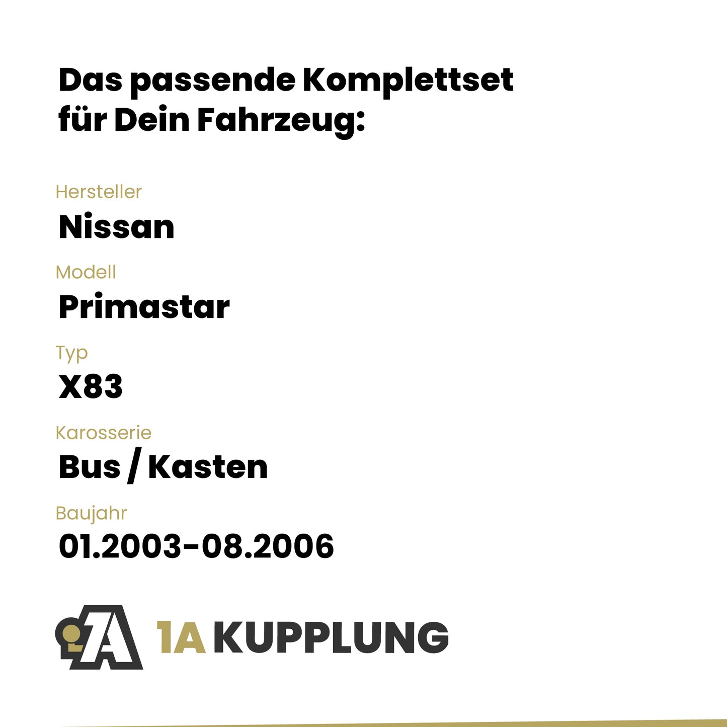 Nissan Primastar Bus / Kasten 01.2003-08.2006 X83 ORIS Anhängerkupplung mit JAEGER Elektrosatz