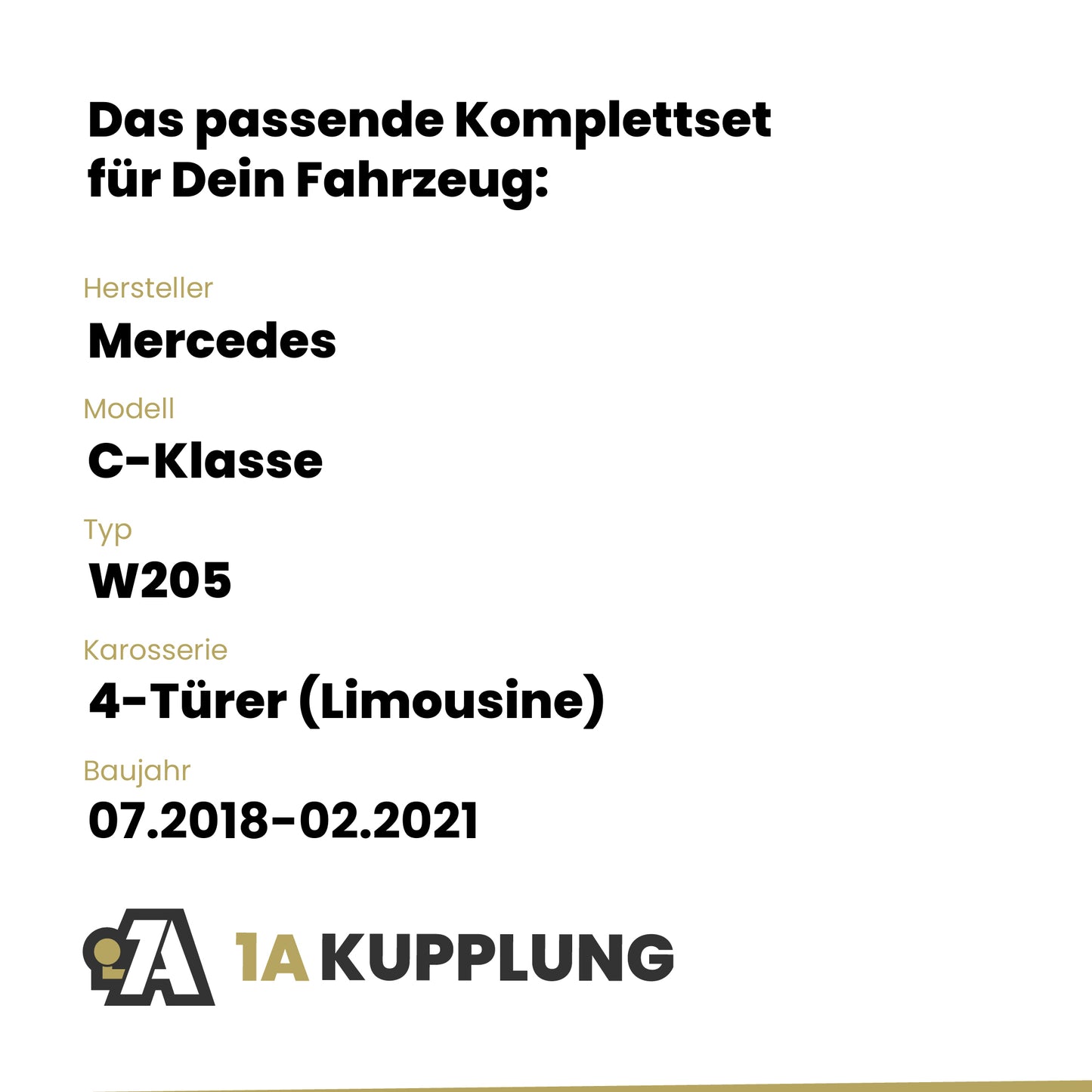 Mercedes C-Klasse 4-Türer (Limousine) 07.2018-02.2021 W205 ORIS Anhängerkupplung mit JAEGER Elektrosatz