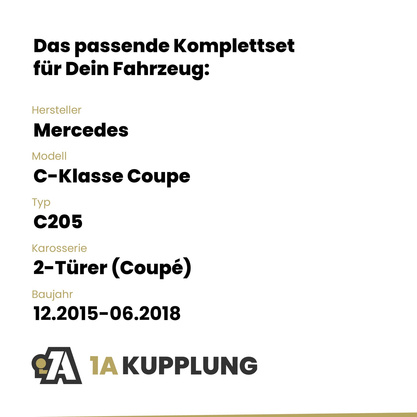 Mercedes C-Klasse Coupe 2-Türer (Coupé) 12.2015-06.2018 C205 ORIS Anhängerkupplung mit JAEGER Elektrosatz