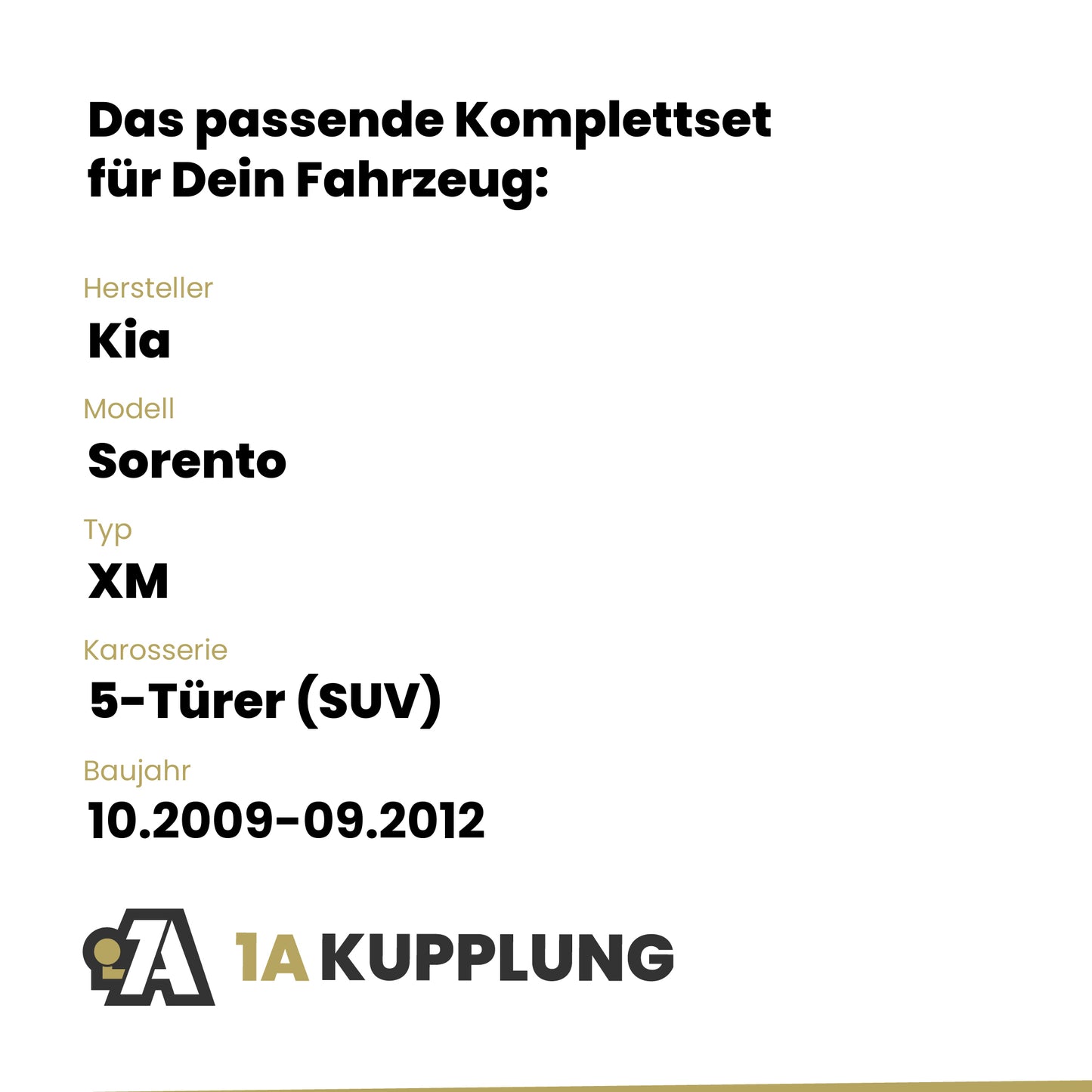 Kia Sorento 5-Türer (SUV) 10.2009-09.2012 XM BRiNK Anhängerkupplung mit JAEGER Elektrosatz