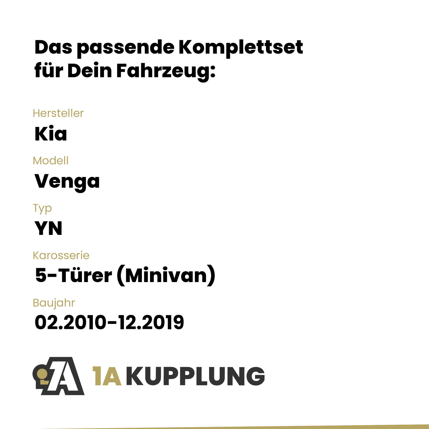 Kia Venga 5-Türer (Minivan) 02.2010-12.2019 YN BRiNK Anhängerkupplung mit JAEGER Elektrosatz