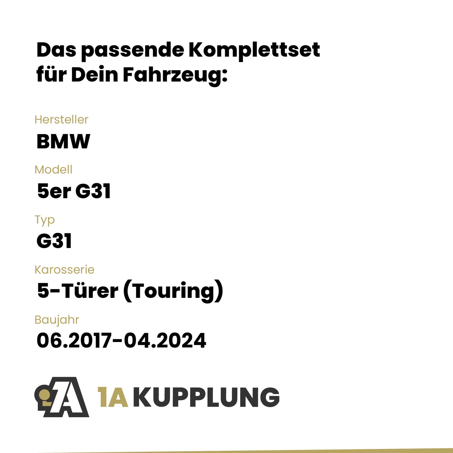 BMW 5er G31 5-Türer (Touring) 06.2017-04.2024 G31 BRiNK Anhängerkupplung mit JAEGER Elektrosatz