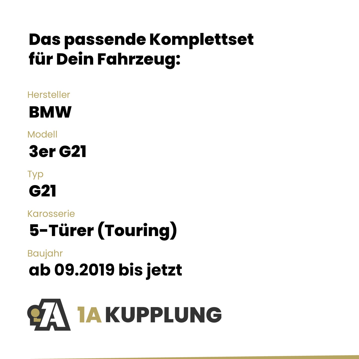BMW 3er G21 5-Türer (Touring) ab 09.2019 G21 BRiNK Anhängerkupplung mit JAEGER Elektrosatz