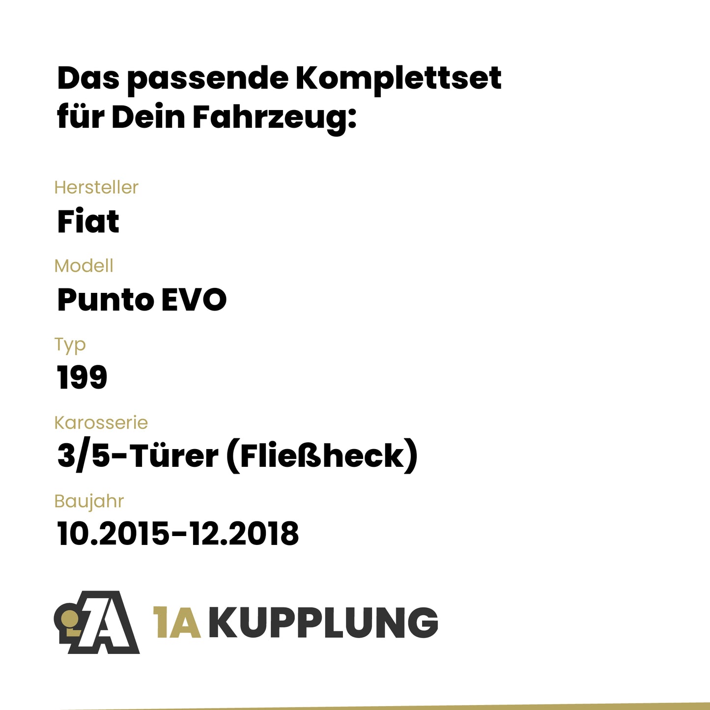 Fiat Punto EVO 3/5-Türer (Fließheck) 10.2015-12.2018 199 BRiNK Anhängerkupplung mit JAEGER Elektrosatz