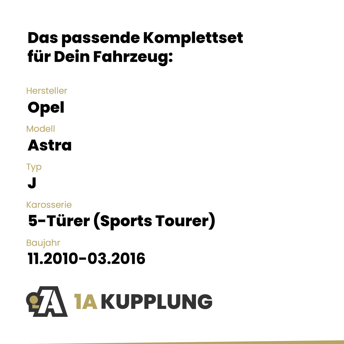 Opel Astra 5-Türer (Sports Tourer) 11.2010-03.2016 J BRiNK Anhängerkupplung mit JAEGER Elektrosatz