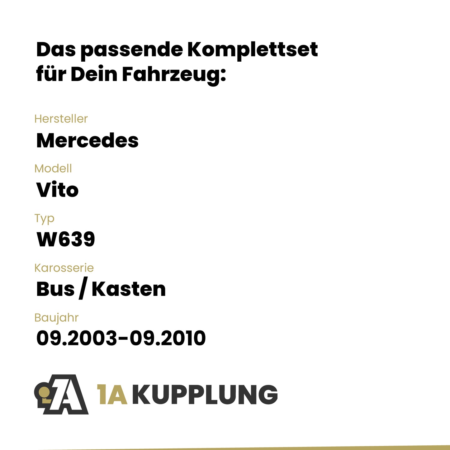 Mercedes Vito Bus / Kasten 09.2003-09.2010 W639 BRiNK Anhängerkupplung mit JAEGER Elektrosatz