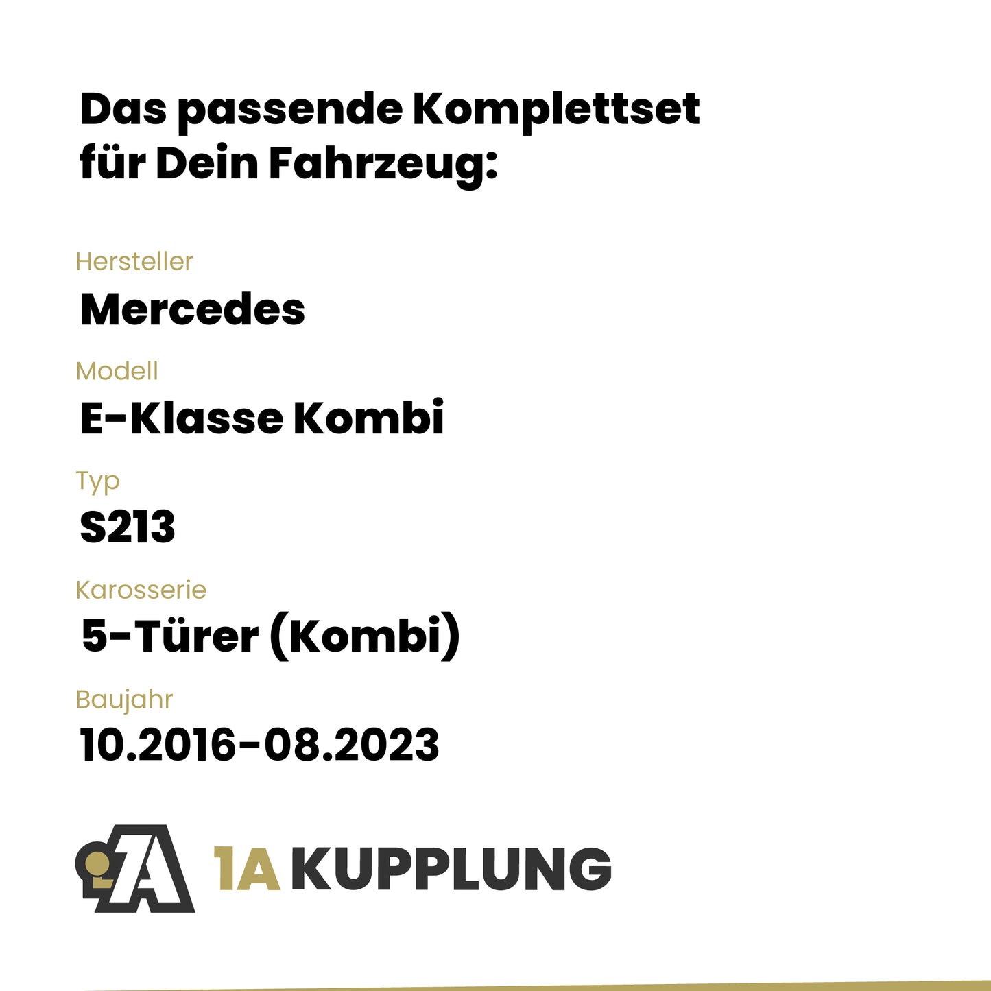 Mercedes E-Klasse Kombi 5-Türer (Kombi) 10.2016-08.2023 S213 BRiNK Anhängerkupplung mit JAEGER Elektrosatz