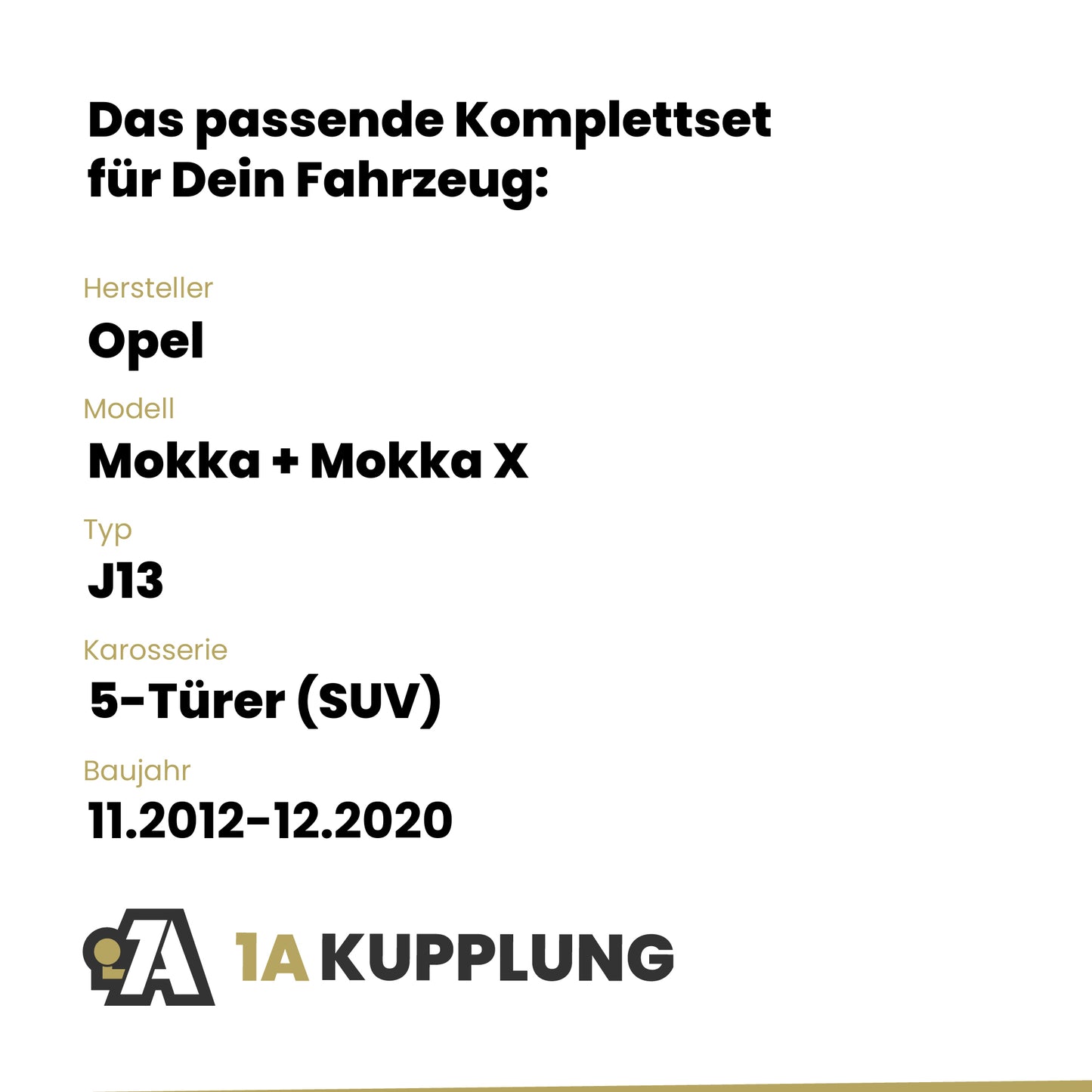 Opel Mokka + Mokka X 5-Türer (SUV) 11.2012-12.2020 J13 BRiNK Anhängerkupplung mit JAEGER Elektrosatz