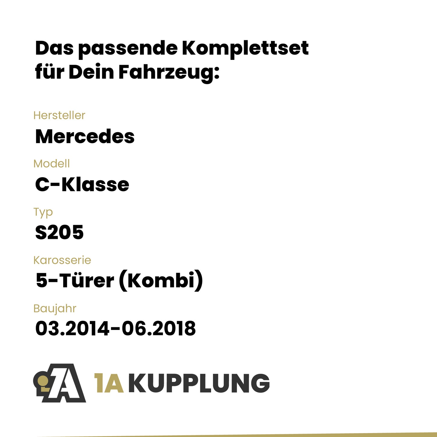 Mercedes C-Klasse 5-Türer (Kombi) 03.2014-06.2018 S205 BRiNK Anhängerkupplung mit JAEGER Elektrosatz