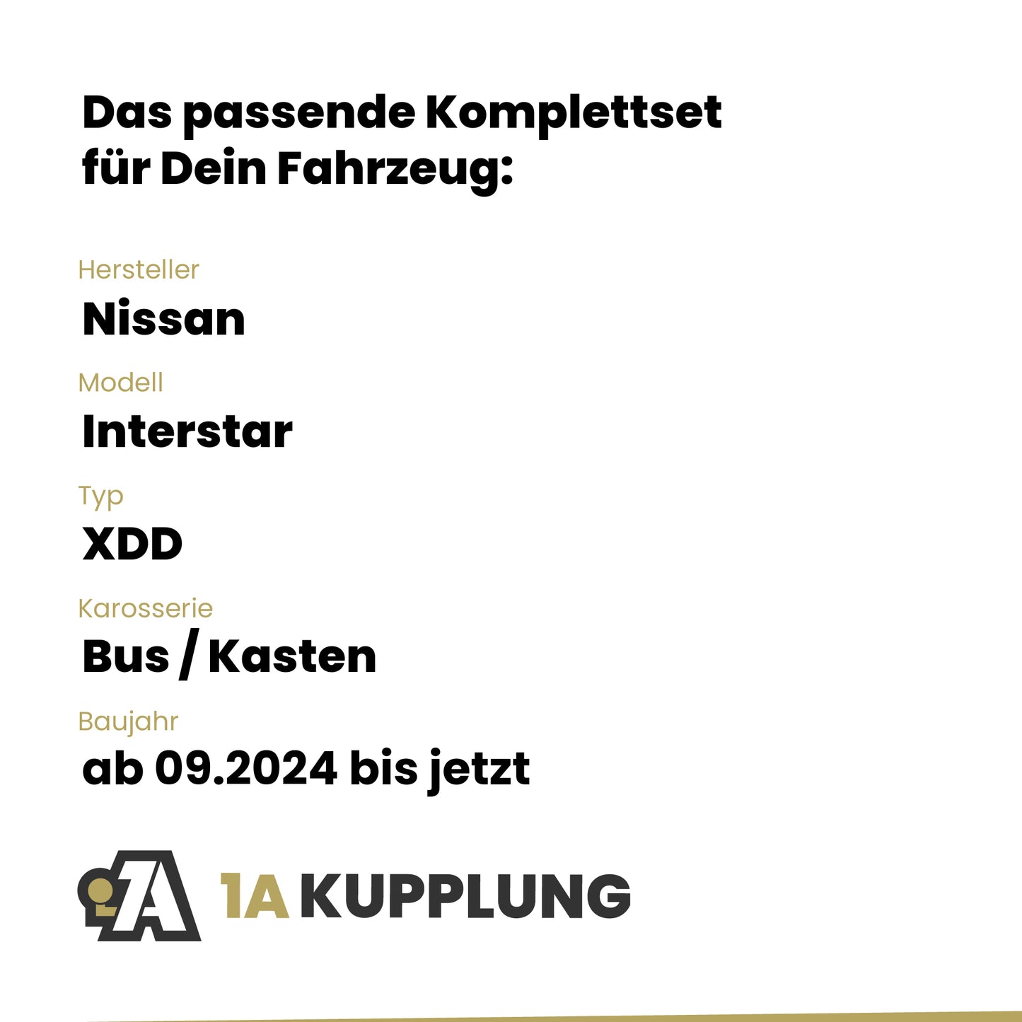Nissan Interstar Bus / Kasten ab 09.2024 XDD BRiNK Anhängerkupplung mit JAEGER Elektrosatz