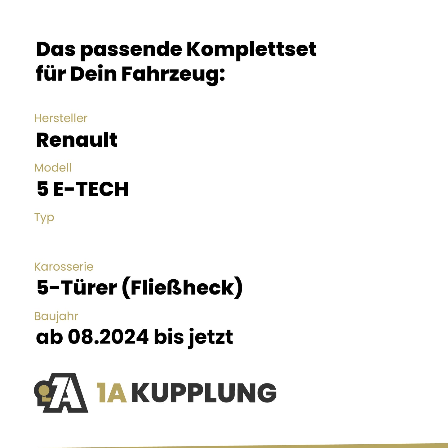 Renault 5 E-TECH 5-Türer (Fließheck) ab 08.2024 BRiNK Anhängerkupplung mit JAEGER Elektrosatz