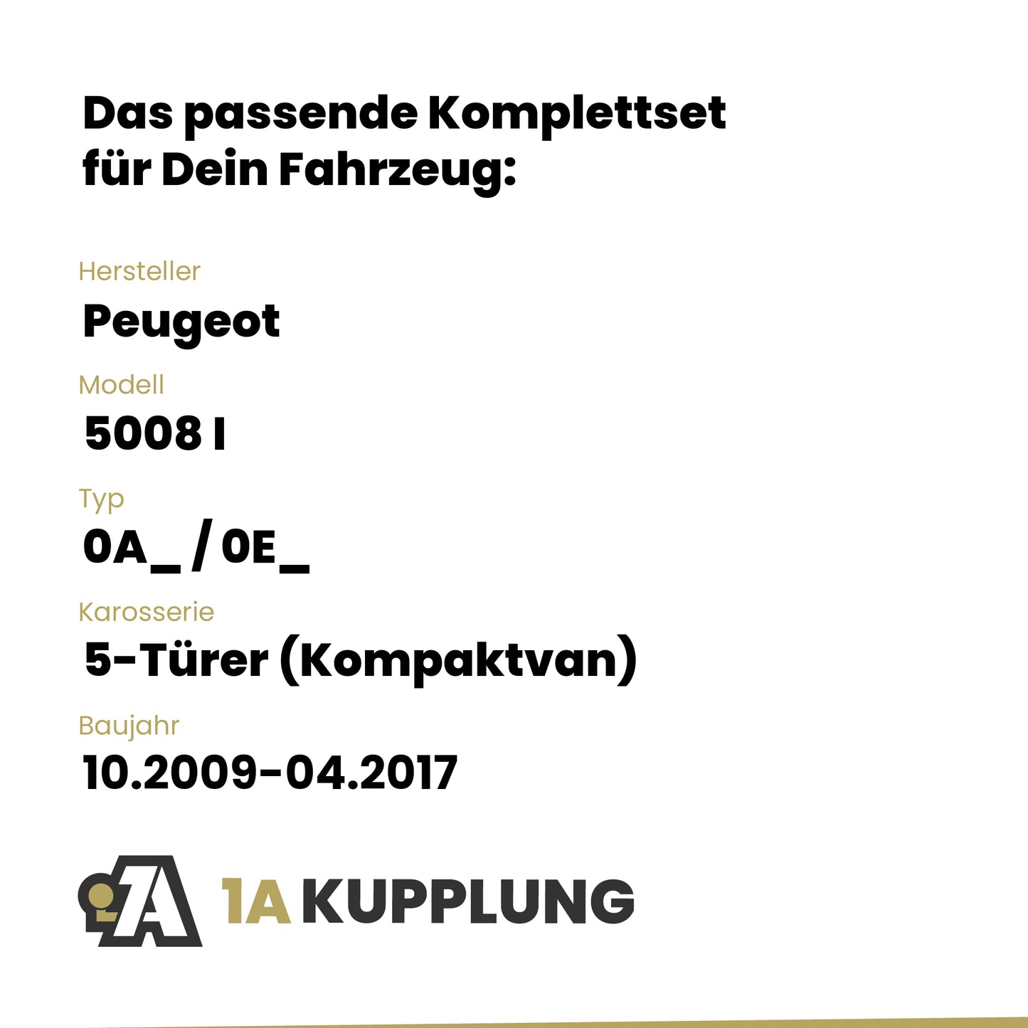 Peugeot 5008 I 5-Türer (Kompaktvan) 10.2009-10.2010 0A_ / 0E_ Westfalia-Automotive mit JAEGER Elektrosatz
