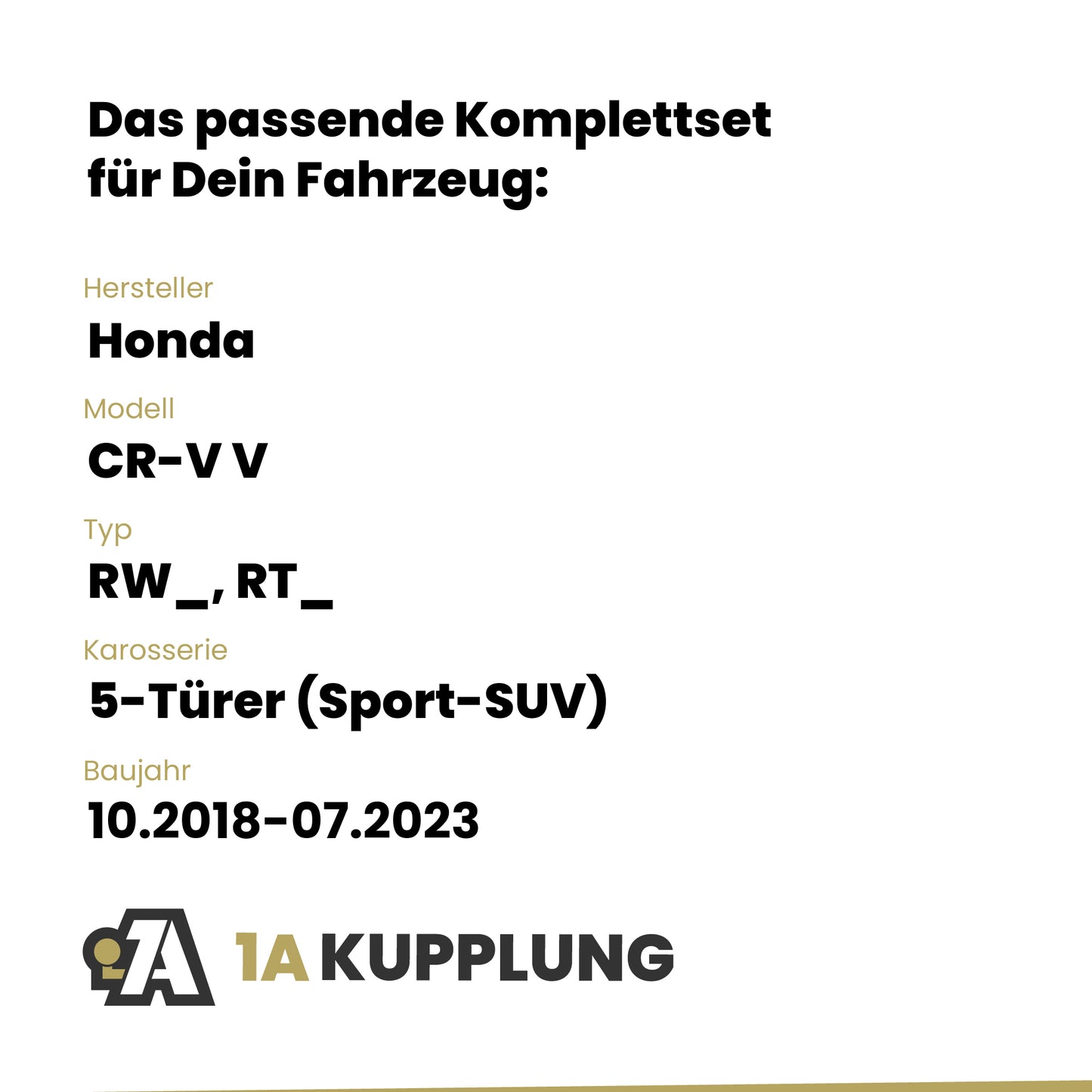 Honda CR-V V 5-Türer (Sport-SUV) 10.2018-07.2023 RW_, RT_ BRiNK Anhängerkupplung mit JAEGER Elektrosatz