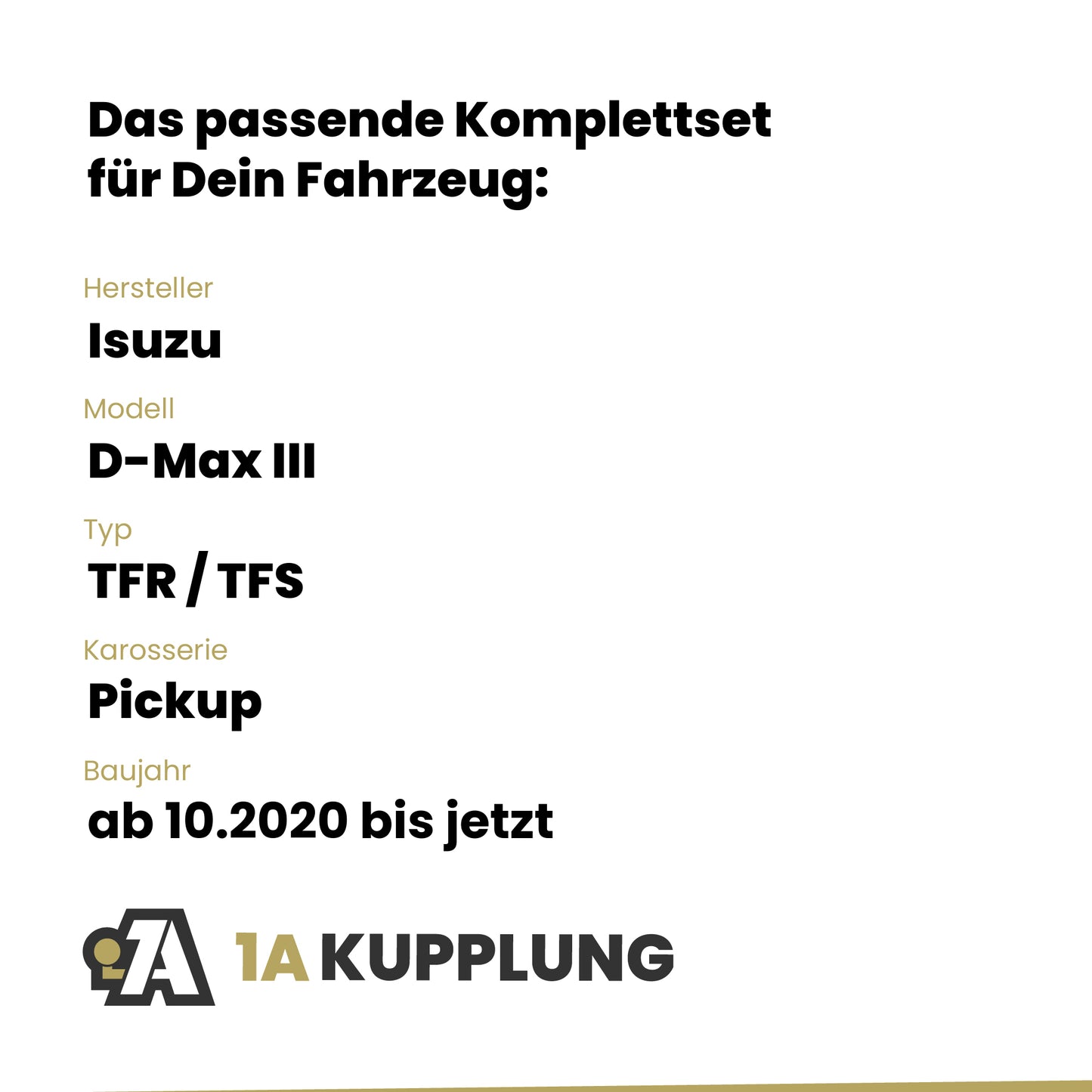 Isuzu D-Max III Pickup ab 10.2020 TFR / TFS BRiNK Anhängerkupplung mit JAEGER Elektrosatz