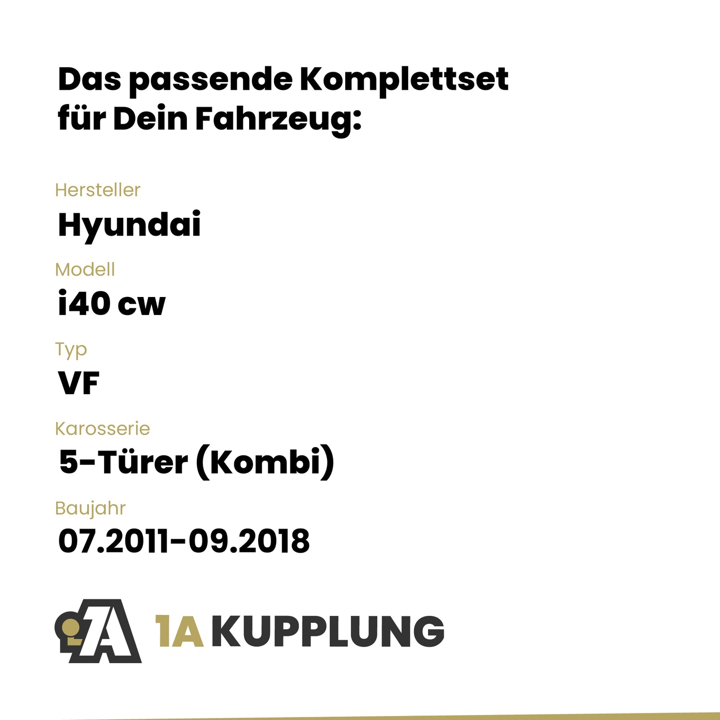 Hyundai i40 cw 5-Türer (Kombi) 07.2011-09.2018 VF BRiNK Anhängerkupplung mit JAEGER Elektrosatz