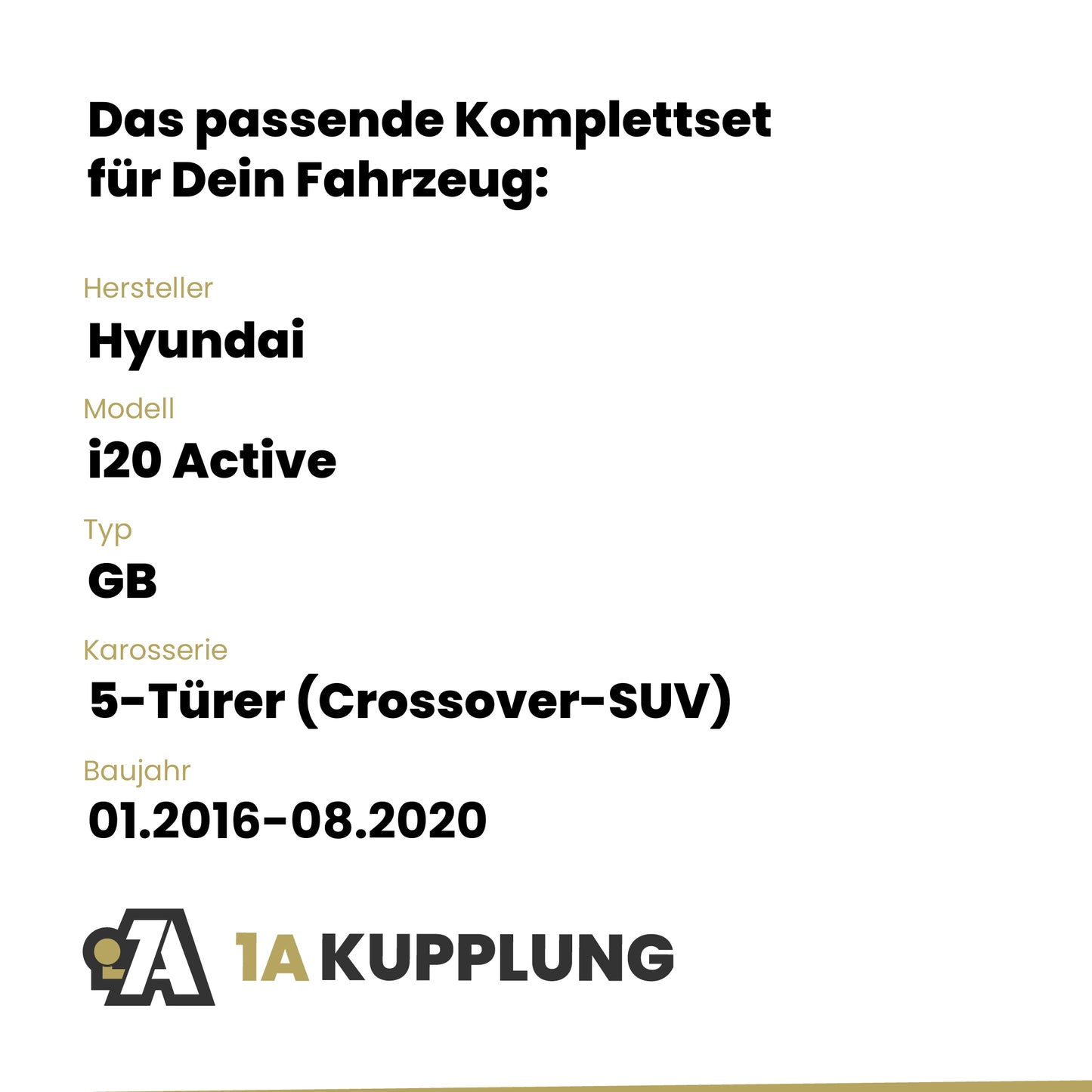 Hyundai i20 Active 5-Türer (Crossover-SUV) 01.2016-05.2018 GB BRiNK Anhängerkupplung mit JAEGER Elektrosatz