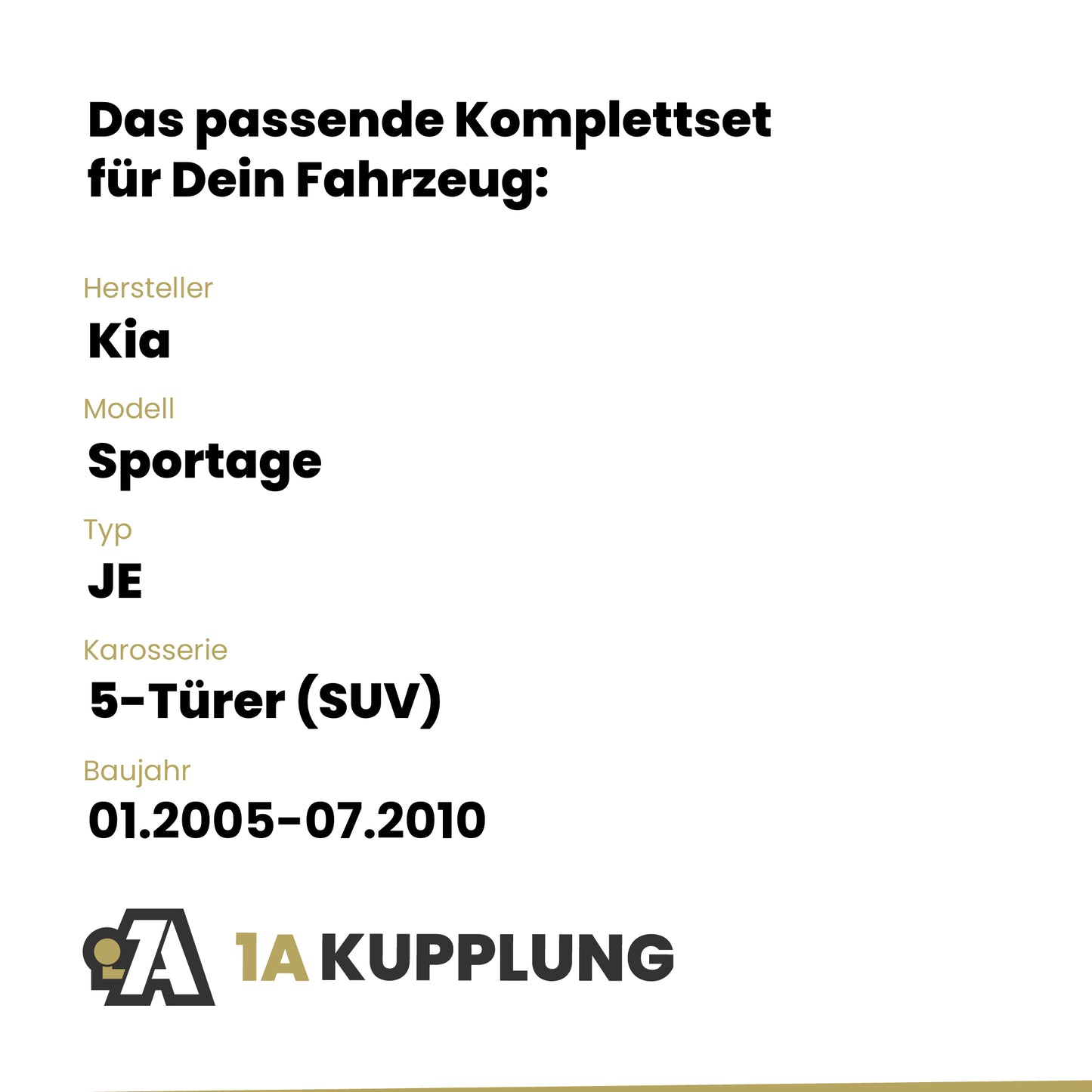 Kia Sportage 5-Türer (SUV) 01.2005-07.2010 JE BRiNK Anhängerkupplung mit JAEGER Elektrosatz