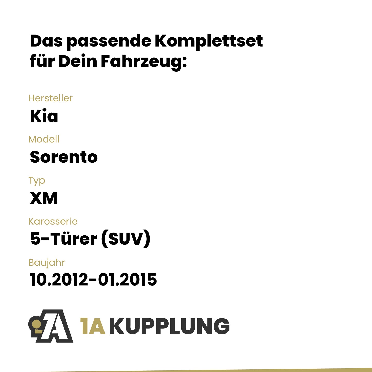Kia Sorento 5-Türer (SUV) 10.2012-01.2015 XM BRiNK Anhängerkupplung mit JAEGER Elektrosatz