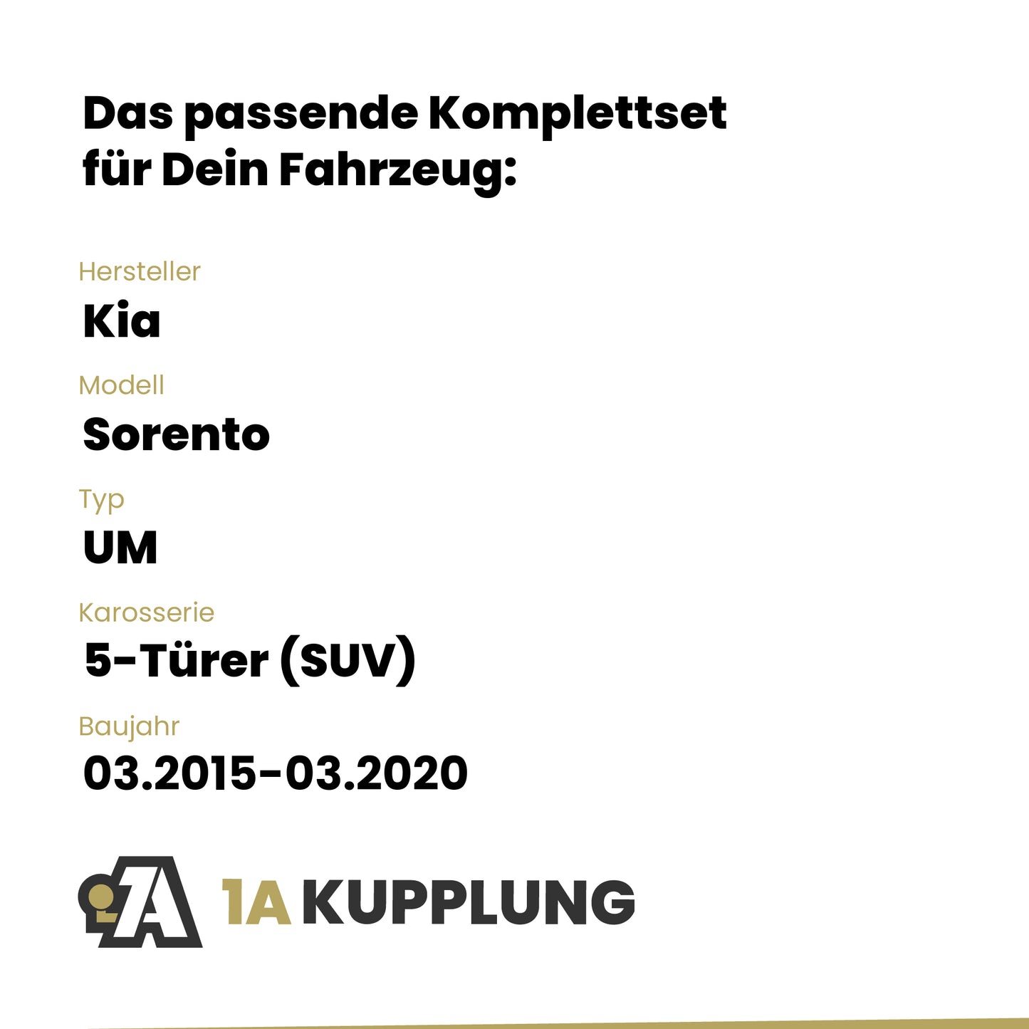Kia Sorento 5-Türer (SUV) 03.2015-03.2020 UM BRiNK Anhängerkupplung mit JAEGER Elektrosatz