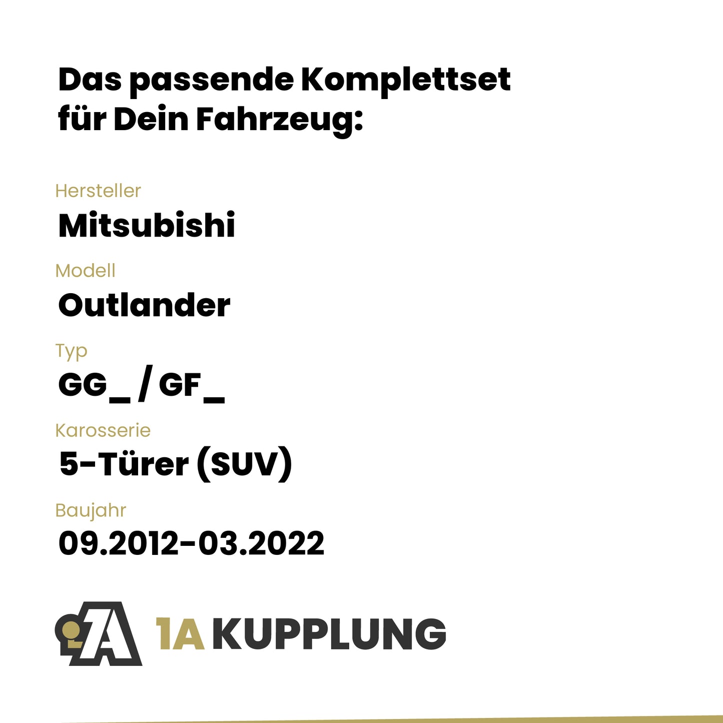 Mitsubishi Outlander 5-Türer (SUV) 09.2012-03.2022 GG_ / GF_ BRiNK Anhängerkupplung mit JAEGER Elektrosatz