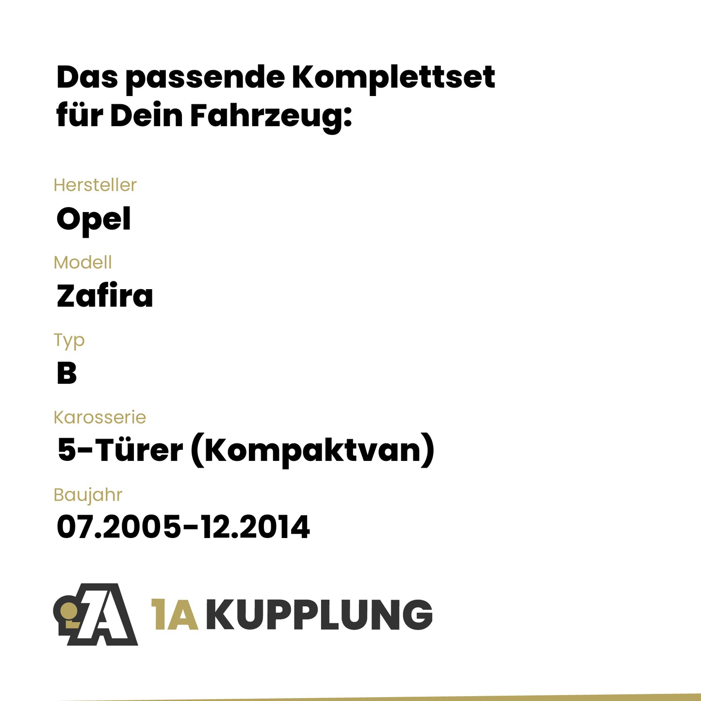 Opel Zafira 5-Türer (Kompaktvan) 07.2005-12.2014 B BRiNK Anhängerkupplung mit JAEGER Elektrosatz