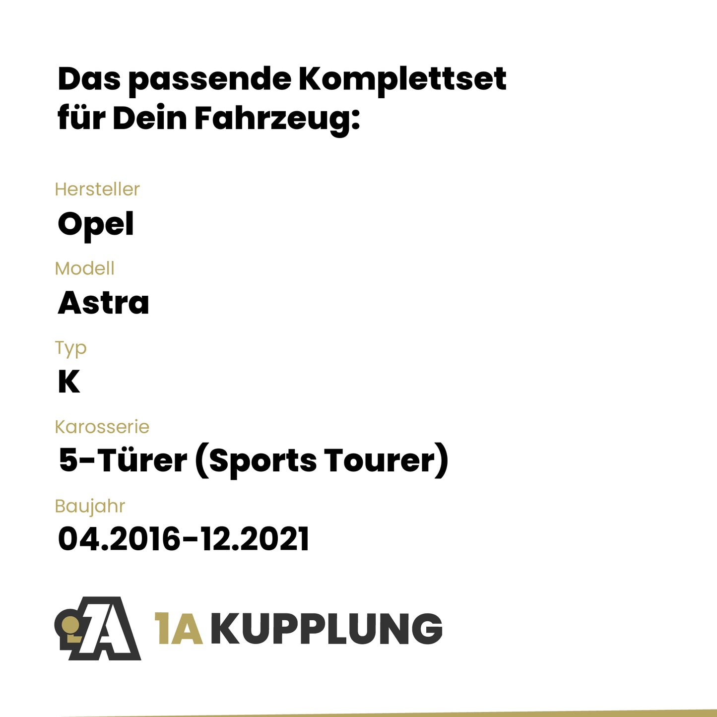 Opel Astra 5-Türer (Sports Tourer) 04.2016-12.2021 K BRiNK Anhängerkupplung mit JAEGER Elektrosatz