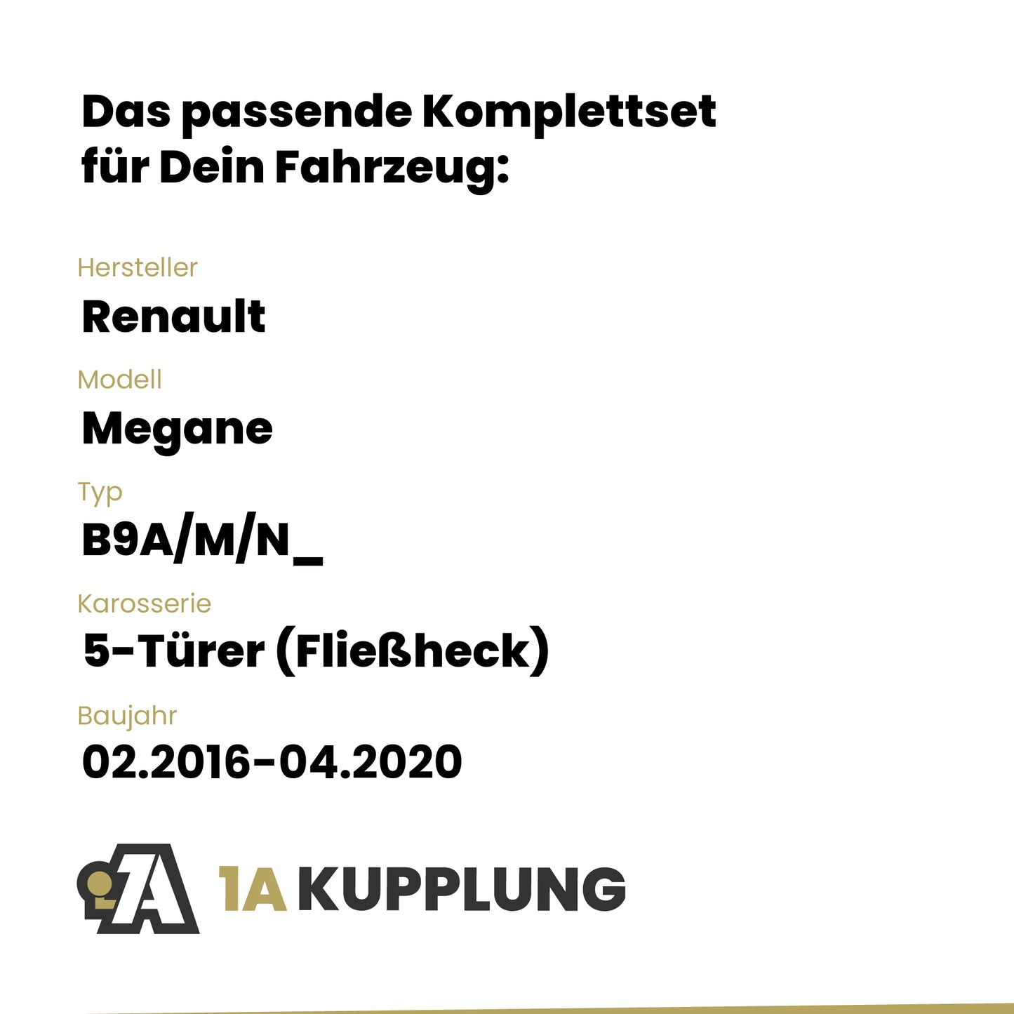 Renault Megane 5-Türer (Fließheck) 02.2016-04.2020 B9A/M/N_ ORIS Anhängerkupplung mit JAEGER Elektrosatz