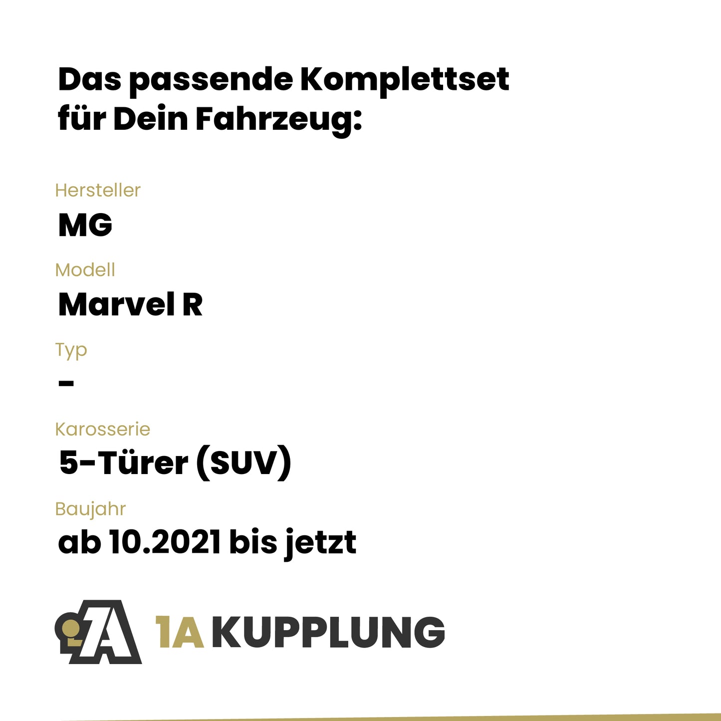 MG Marvel R 5-Türer (SUV) ab 10.2021 - BRiNK Anhängerkupplung mit JAEGER Elektrosatz