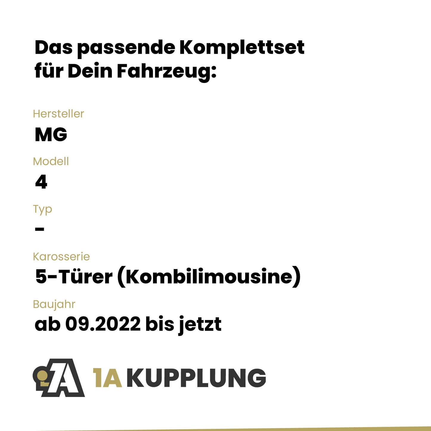 MG 4 5-Türer (Kombilimousine) ab 07.2023 - BRiNK Anhängerkupplung mit JAEGER Elektrosatz