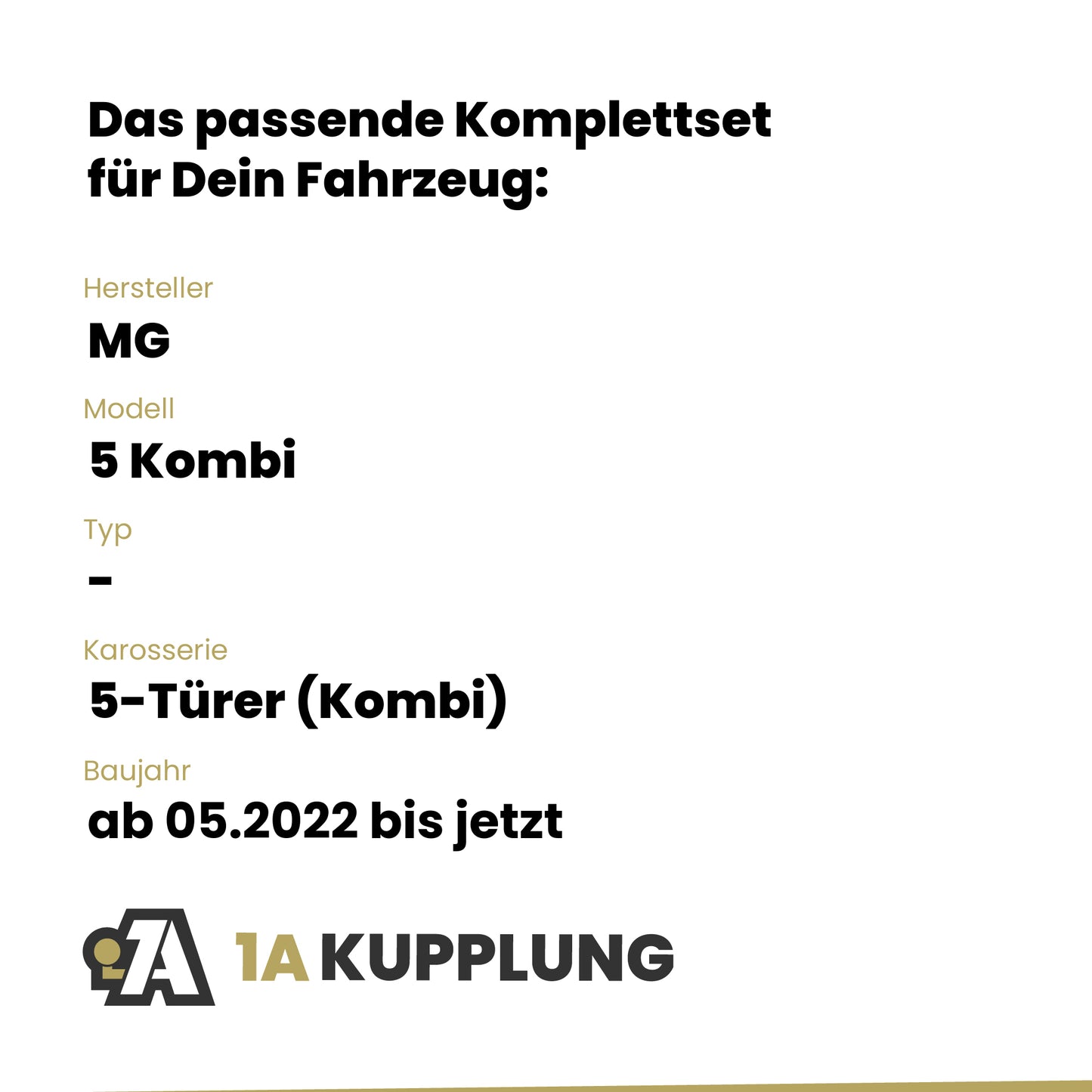 MG 5 Kombi 5-Türer (Kombi) ab 05.2022 - BRiNK Anhängerkupplung mit JAEGER Elektrosatz