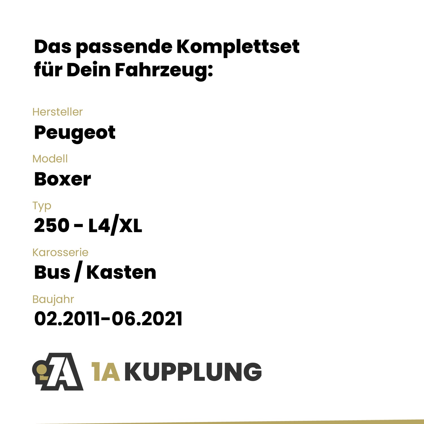 Peugeot Boxer Bus / Kasten 02.2011-06.2021 250 - L4/XL BRiNK Anhängerkupplung mit JAEGER Elektrosatz