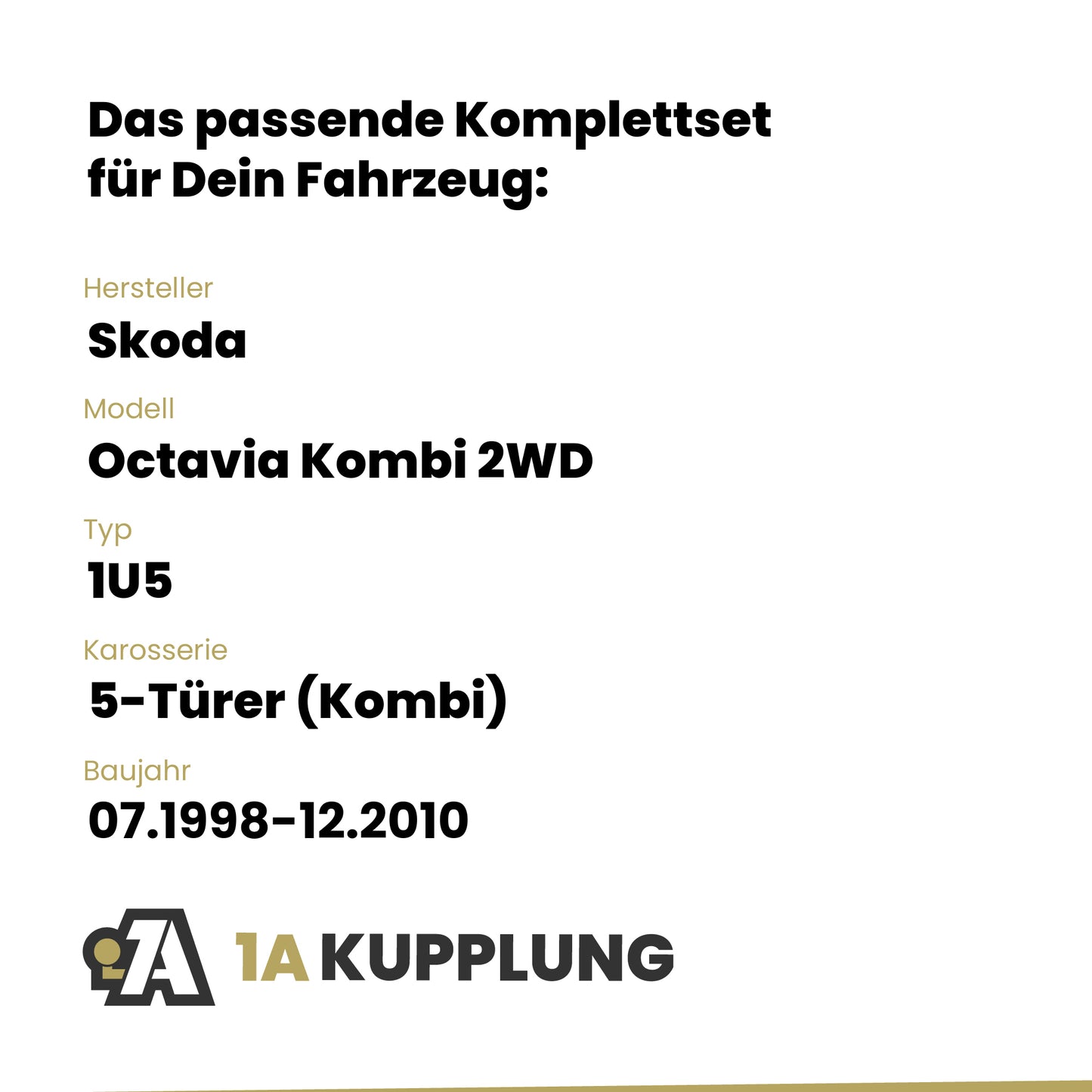 Skoda Octavia Kombi 2WD 5-Türer (Kombi) 07.1998-01.2004 1U5 BRiNK Anhängerkupplung mit JAEGER Elektrosatz