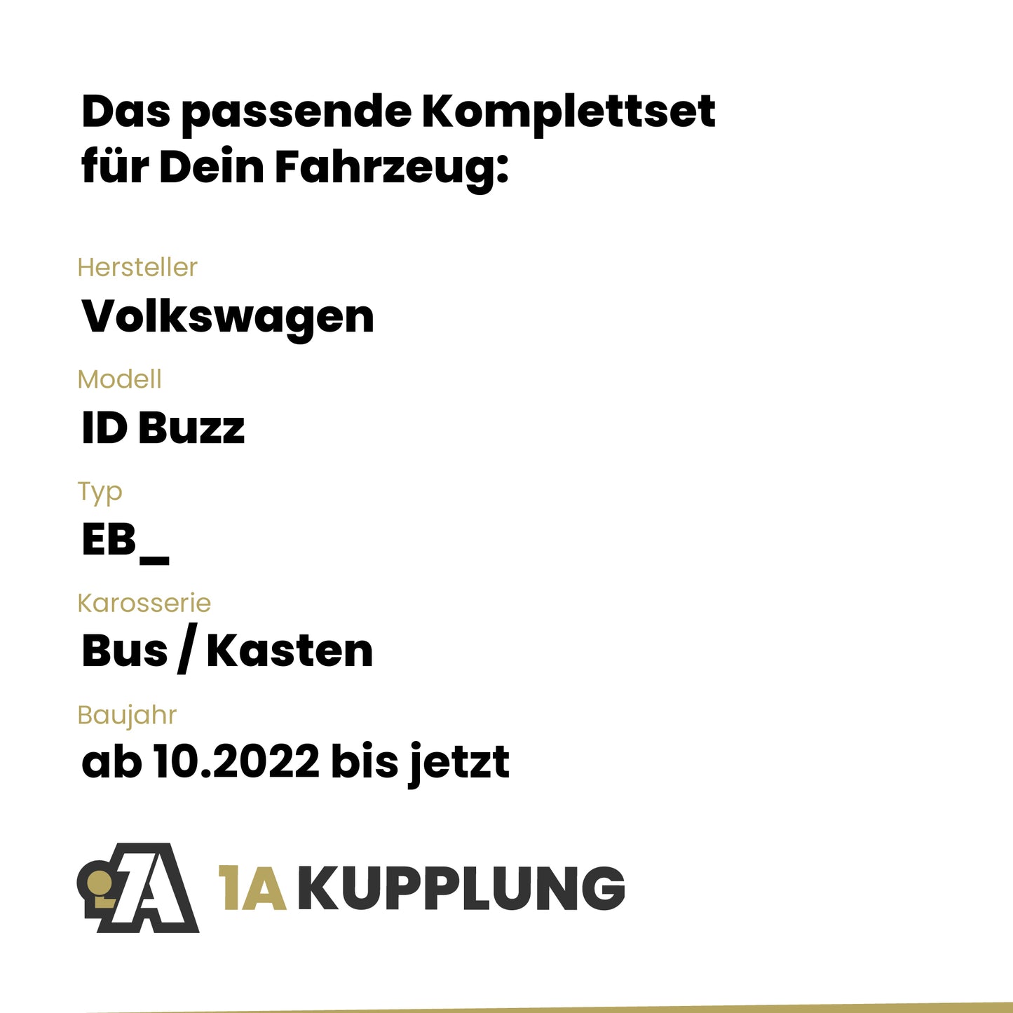 VW ID Buzz Bus / Kasten ab 10.2022 EB_ BRiNK Anhängerkupplung mit JAEGER Elektrosatz