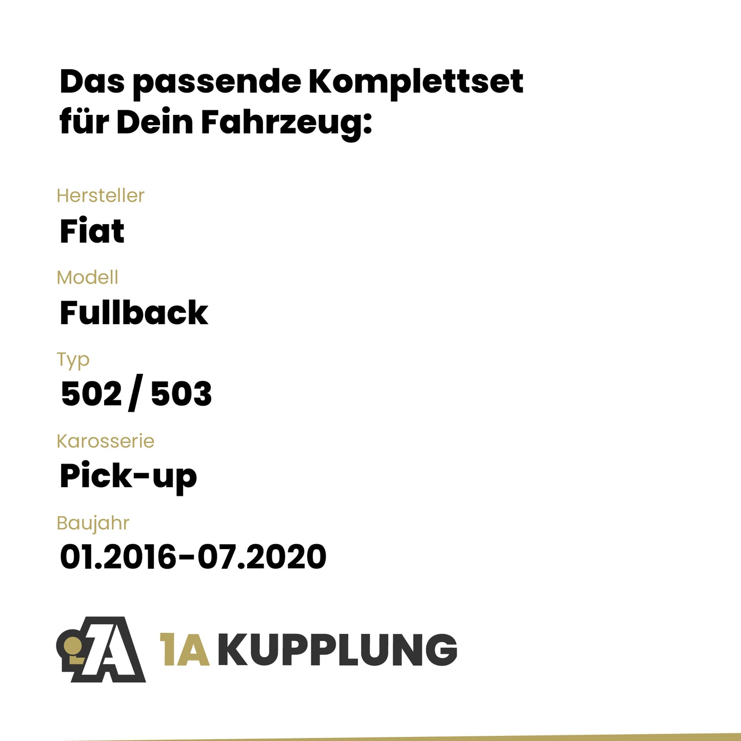 Fiat Fullback Pick-up 01.2016-07.2020 502 / 503 BRiNK Anhängerkupplung mit JAEGER Elektrosatz