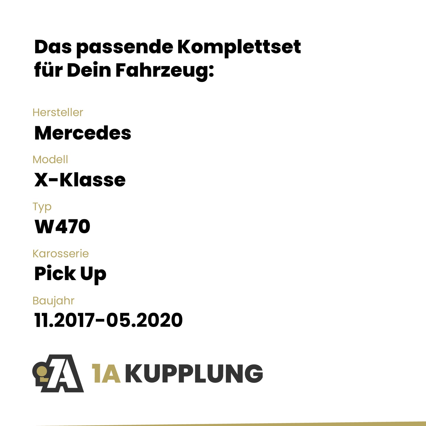 Mercedes X-Klasse Pick Up 11.2017-05.2020 W470 BRiNK Anhängerkupplung mit JAEGER Elektrosatz