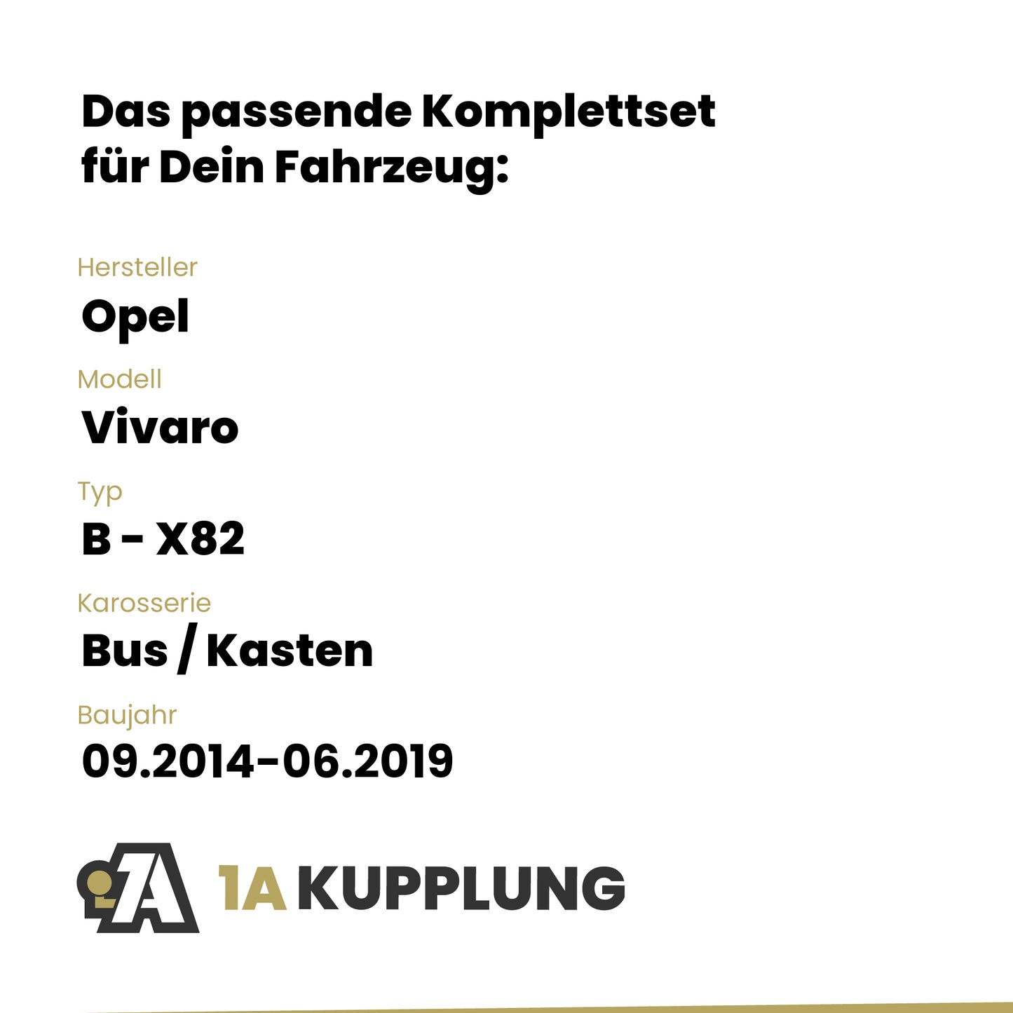 Opel Vivaro Bus / Kasten 09.2014-06.2019 B - X82 BRiNK Anhängerkupplung mit JAEGER Elektrosatz