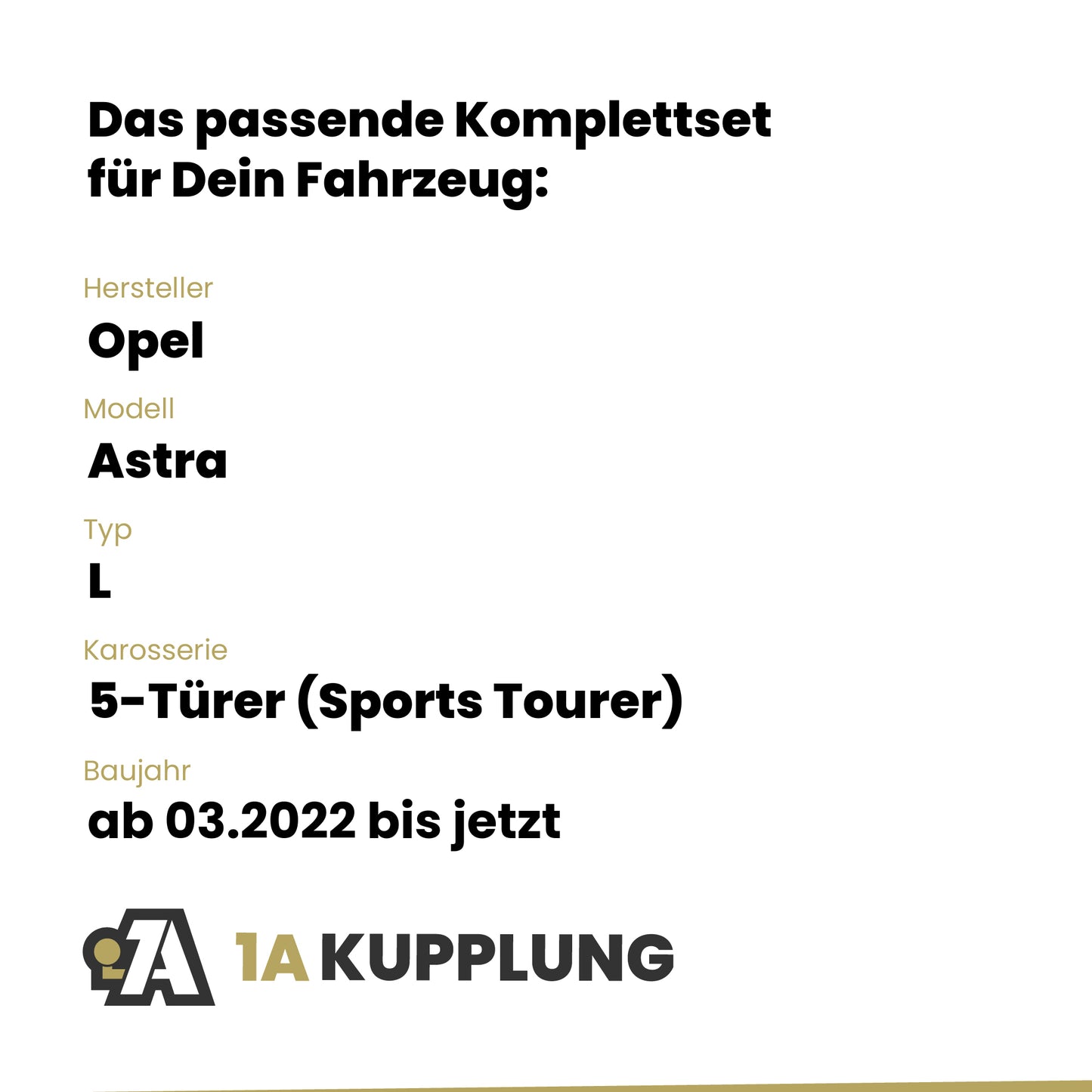 Opel Astra 5-Türer (Sports Tourer) ab 01.2023 L BRiNK Anhängerkupplung mit JAEGER Elektrosatz
