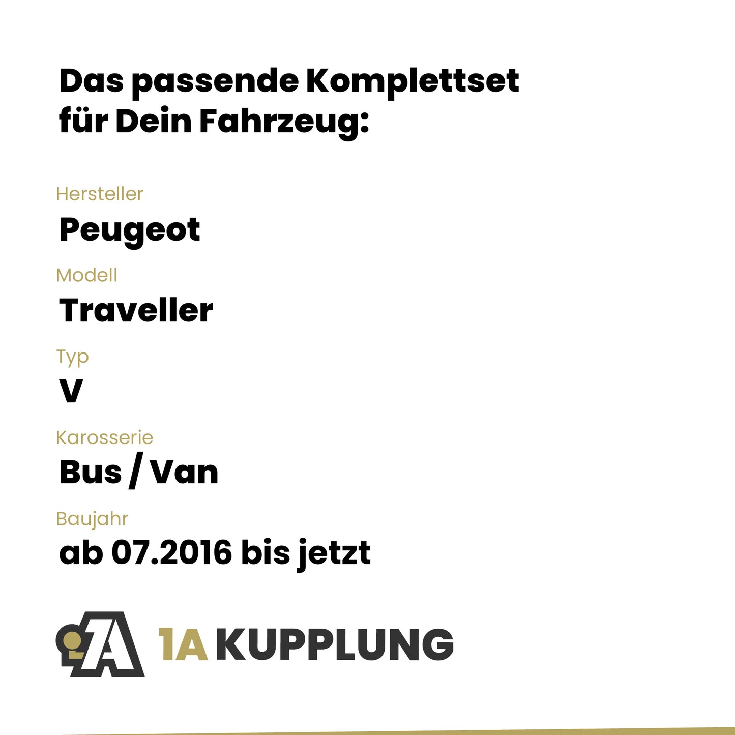 Peugeot Traveller Bus / Van ab 07.2016 V BRiNK Anhängerkupplung mit JAEGER Elektrosatz