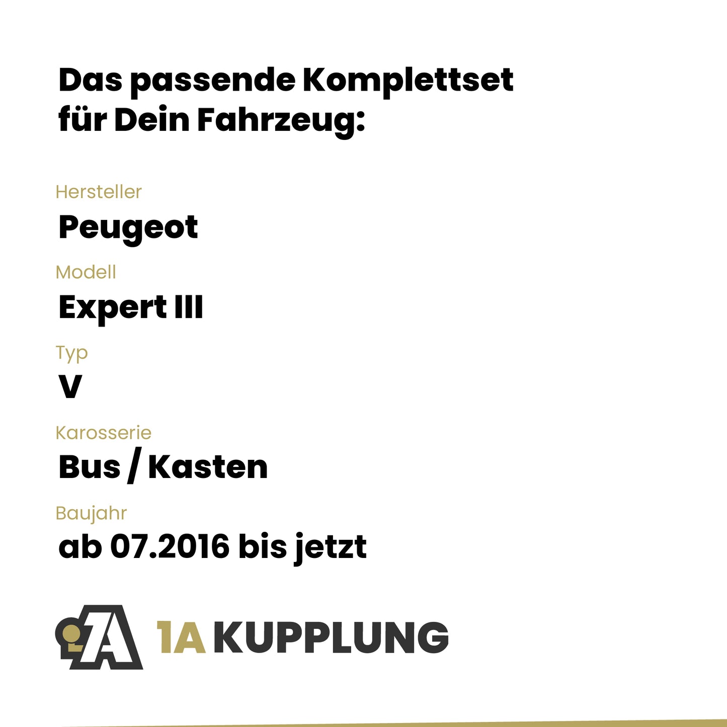 Peugeot Expert III Bus / Kasten ab 07.2016 V BRiNK Anhängerkupplung mit JAEGER Elektrosatz