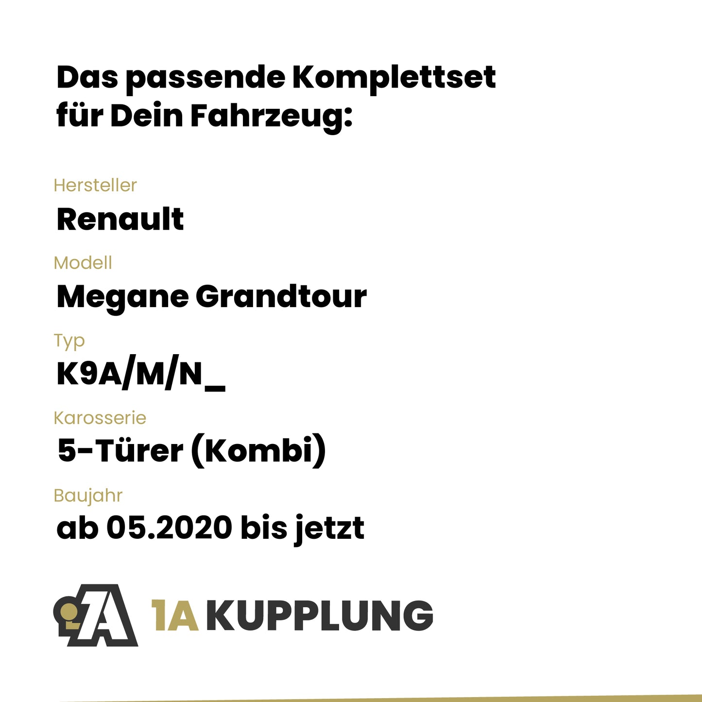 Renault Megane Grandtour 5-Türer (Kombi) ab 05.2020 K9A/M/N_ BRiNK Anhängerkupplung mit JAEGER Elektrosatz