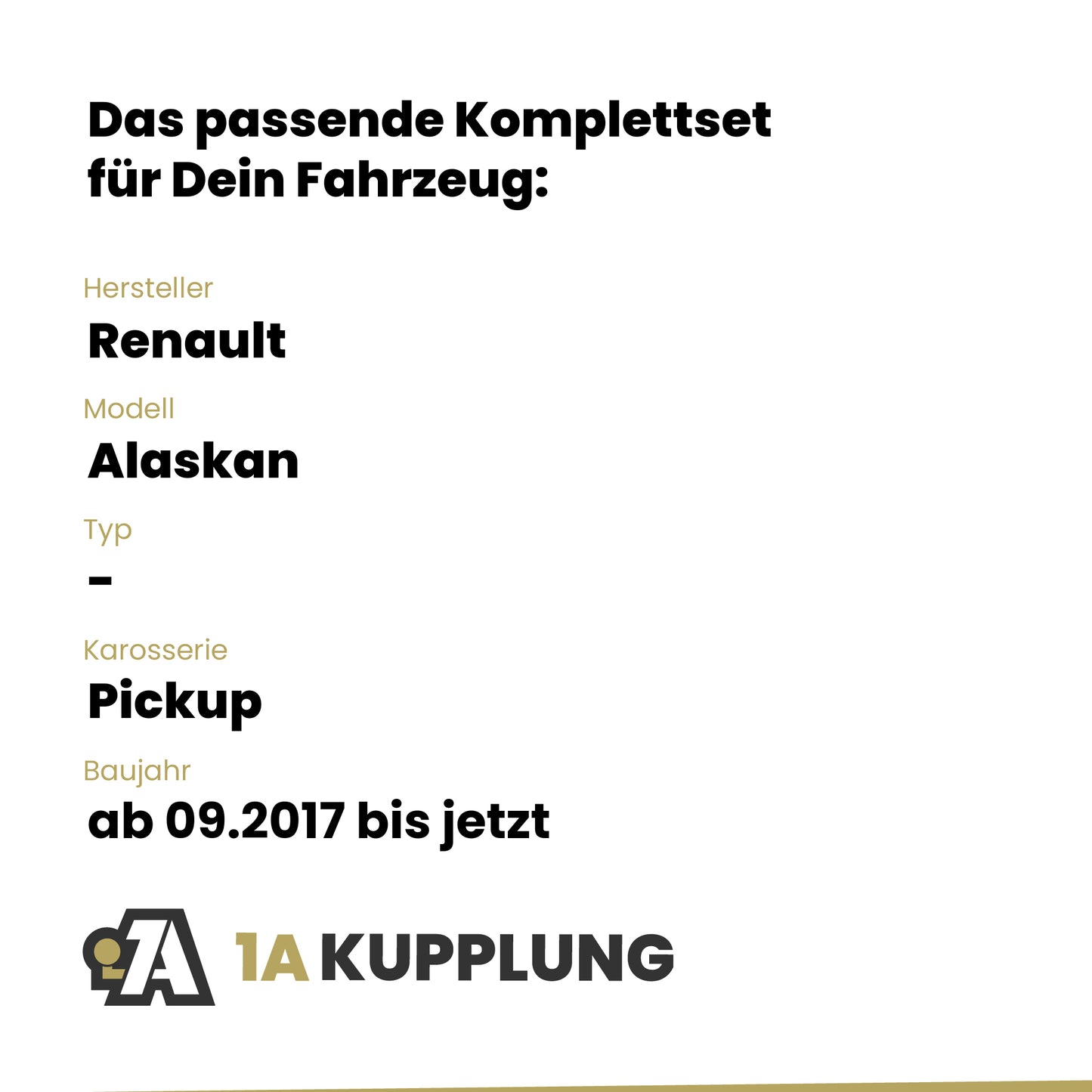 Renault Alaskan Pickup ab 09.2017 - BRiNK Anhängerkupplung mit JAEGER Elektrosatz