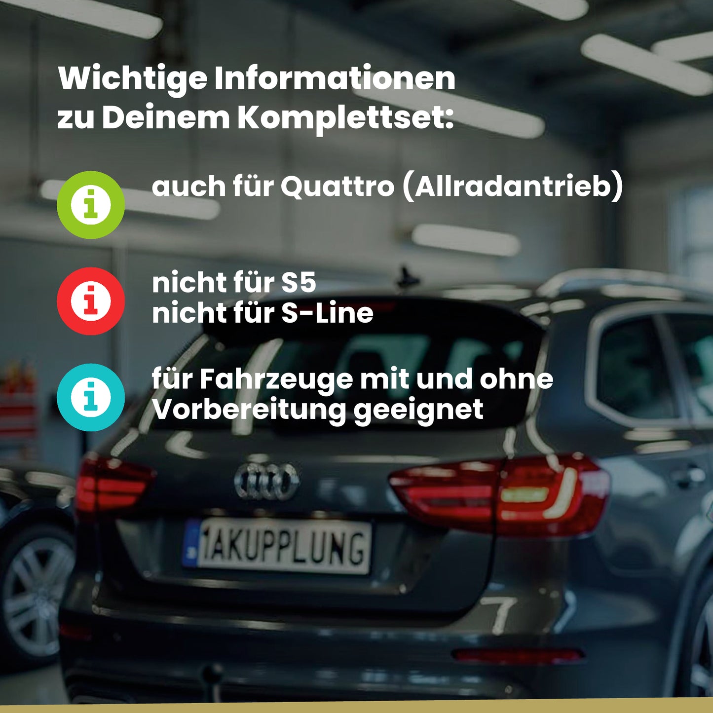 Audi A5 Sportback 5-Türer (Schrägheck) 09.2009-04.2017 8TA BRiNK Anhängerkupplung mit JAEGER Elektrosatz