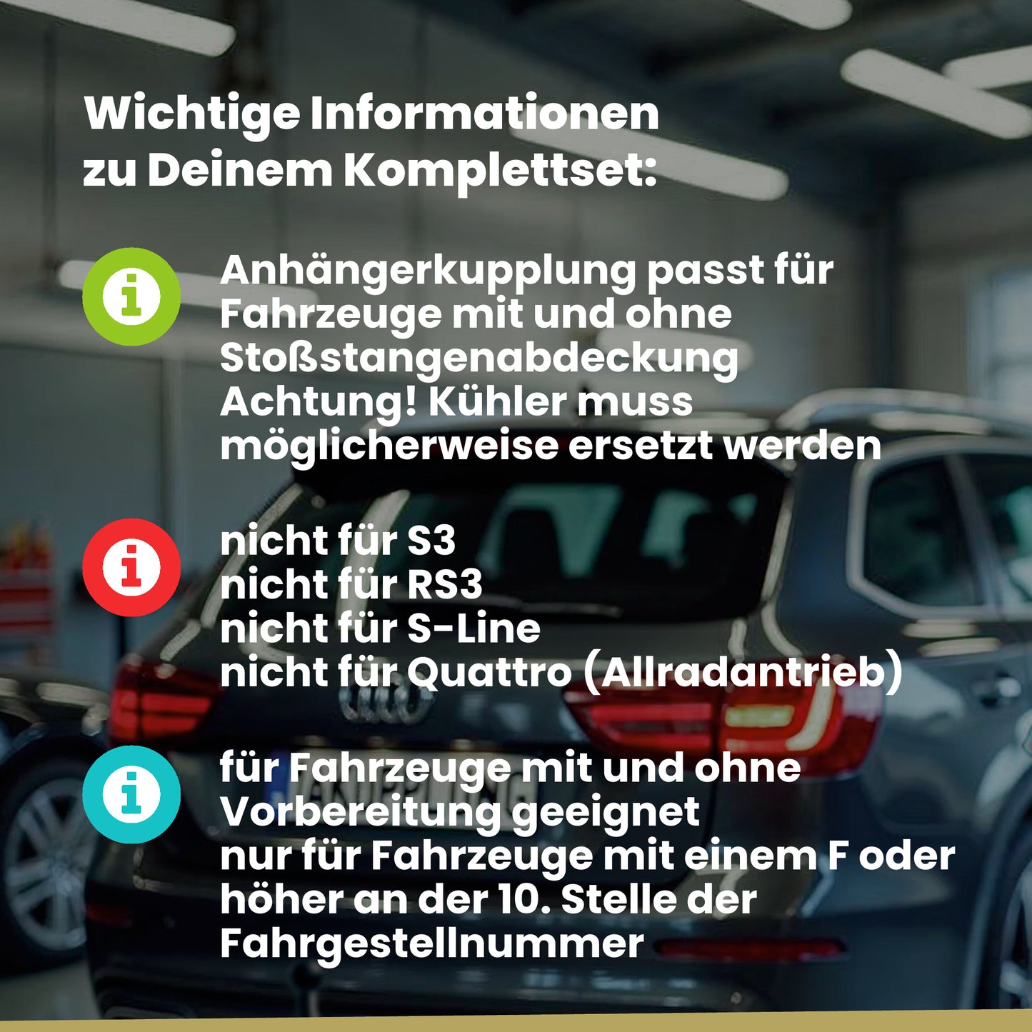 Audi A3 Sportback 5-Türer (Schrägheck) 06.2014-06.2016 8VA BRiNK Anhängerkupplung mit JAEGER Elektrosatz