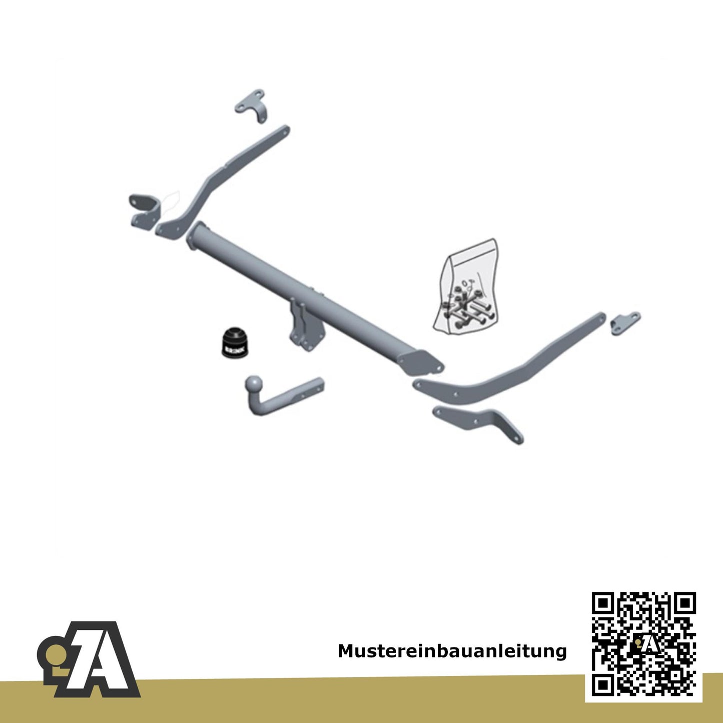 Toyota Proace City / Verso 5-Türer (Kompaktvan) ab 12.2019 Länge 4753mm BRiNK Anhängerkupplung mit JAEGER Elektrosatz