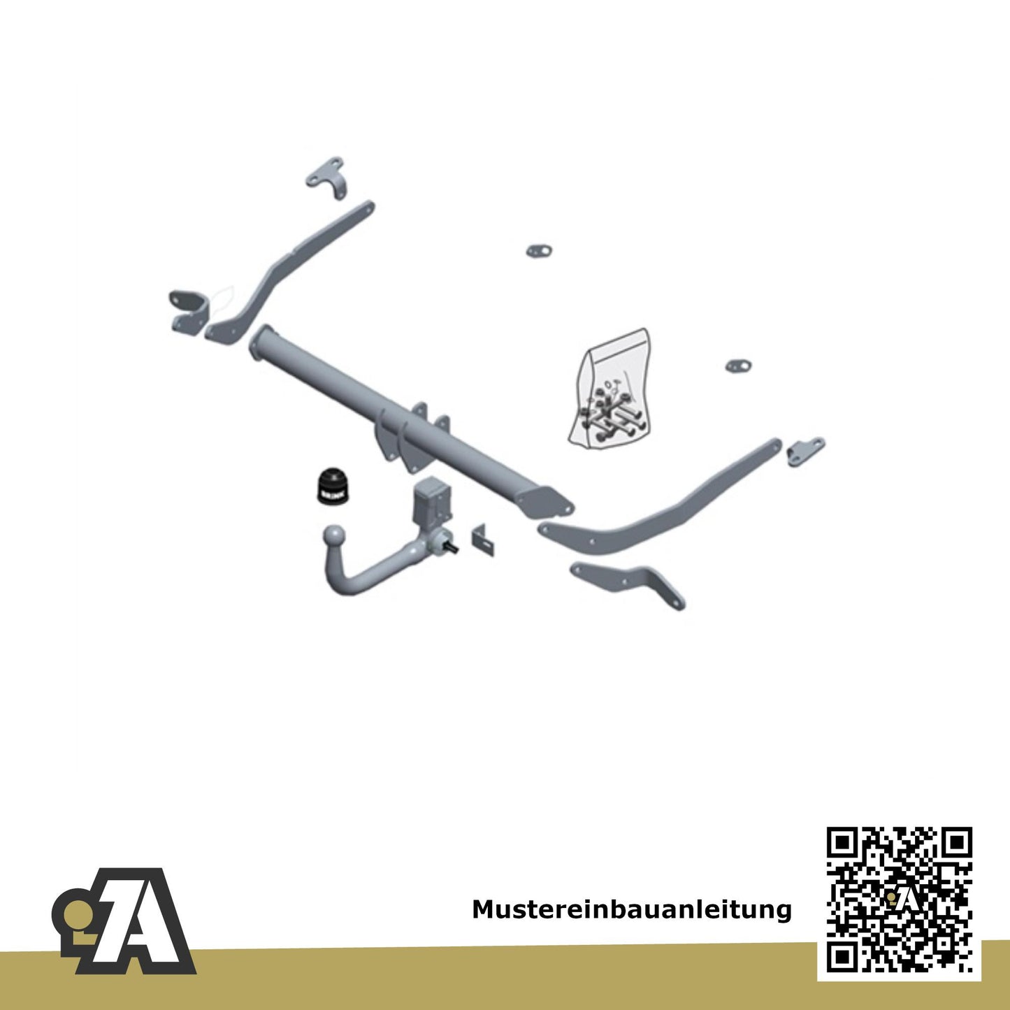 Toyota Proace City / Verso 5-Türer (Kompaktvan) ab 12.2019 Länge 4753mm BRiNK Anhängerkupplung mit JAEGER Elektrosatz