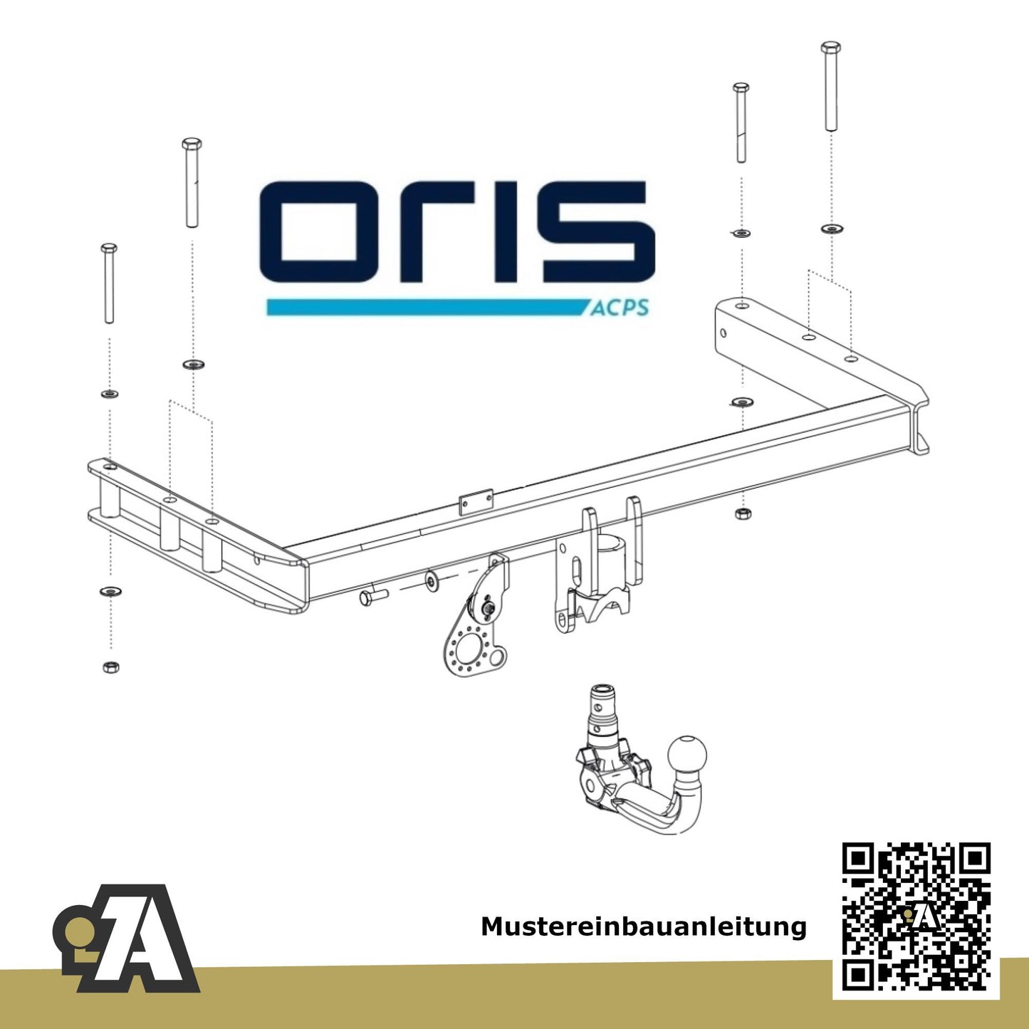 Audi Q5 5-Türer (SUV) 11.2008-12.2016 8R ORIS Anhängerkupplung mit JAEGER Elektrosatz