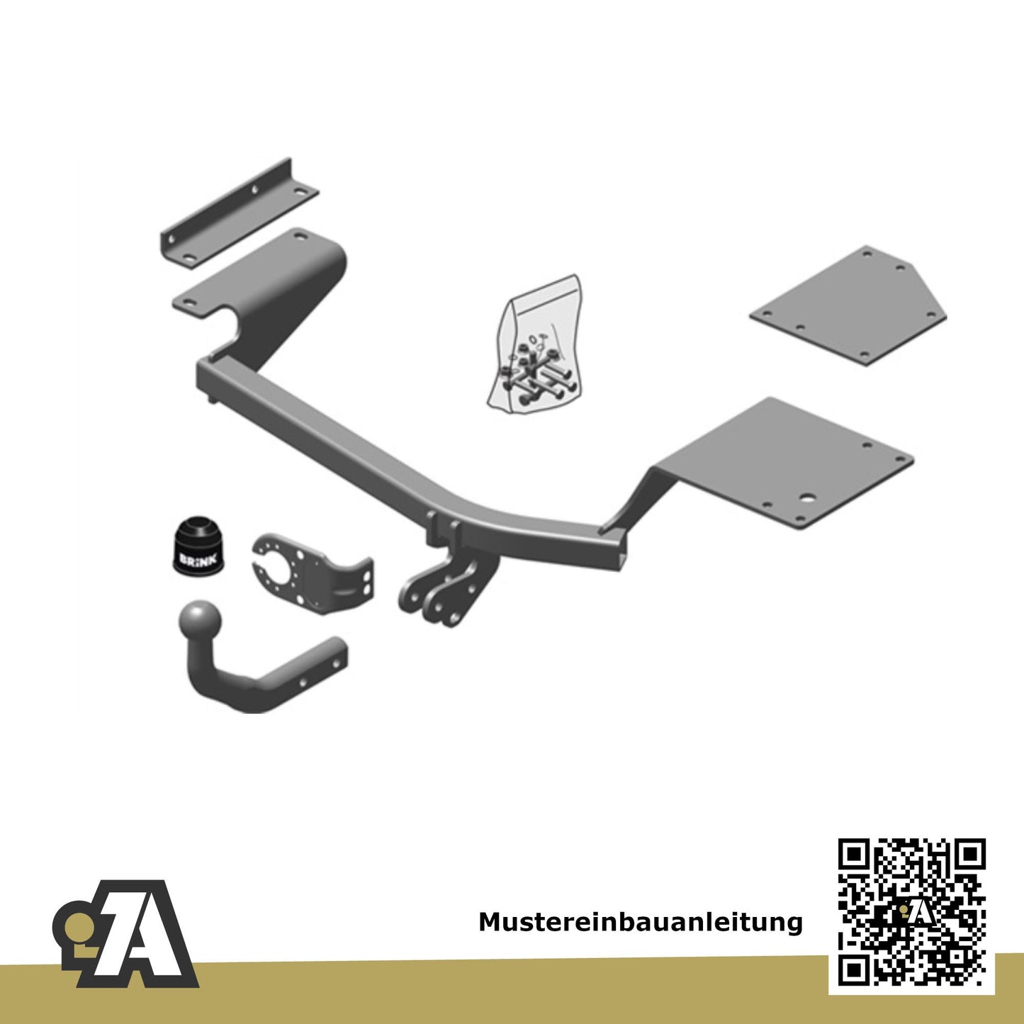 Opel Agila B 5-Türer (Minivan) 04.2008-12.2014 H08 BRiNK Anhängerkupplung mit JAEGER Elektrosatz