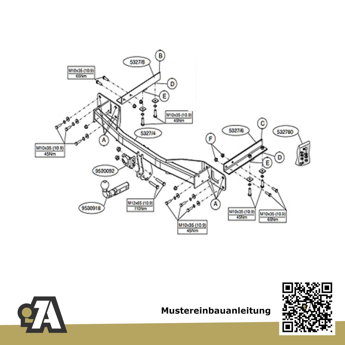Opel Meriva 5-Türer (Minivan) 06.2010-08.2017 B - S10 BRiNK Anhängerkupplung mit JAEGER Elektrosatz